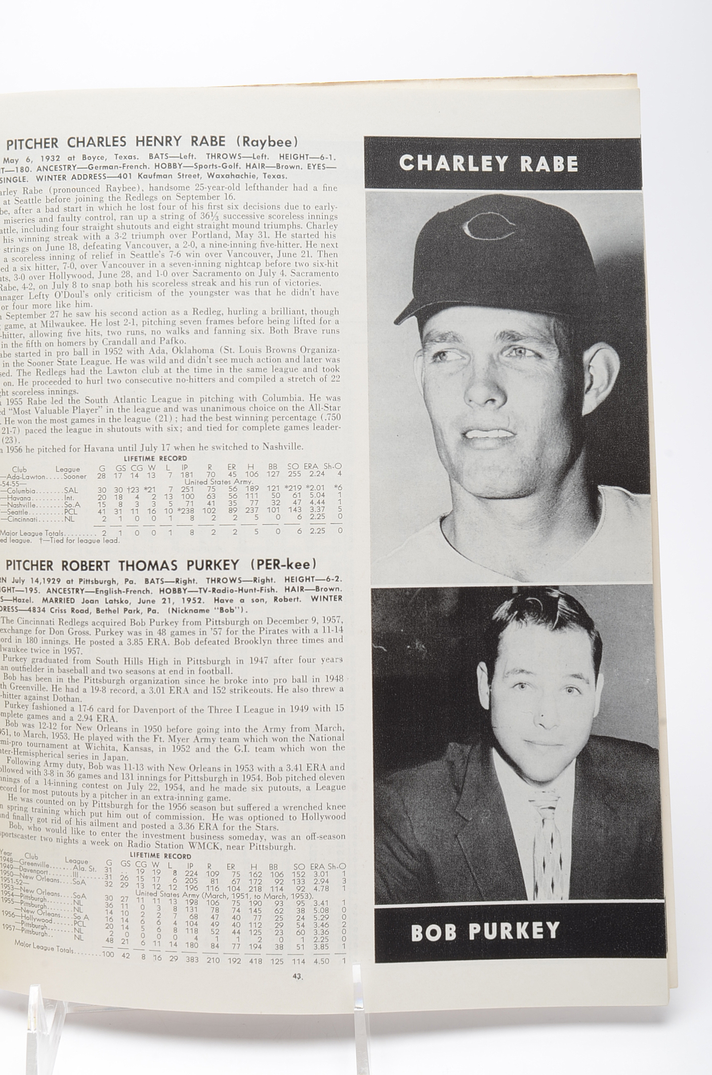 1958 Cincinnati Reds Yearbook and Mr Red Team "Rooter" Pinback