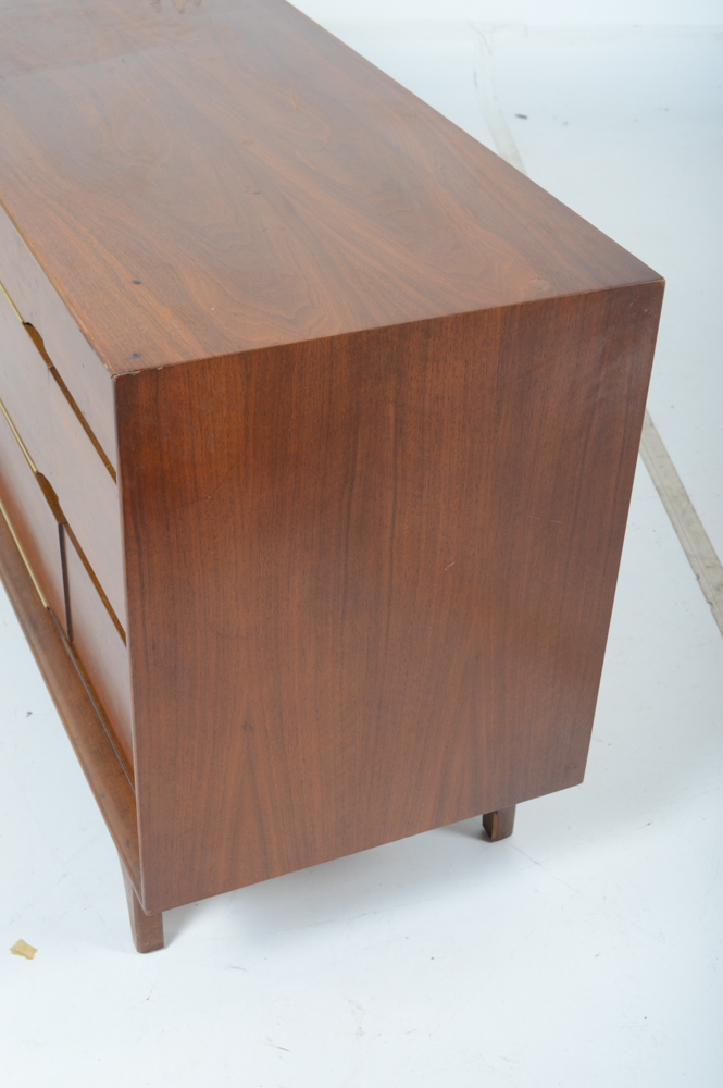 Mid Century Modern Dresser With Wall Mirror by Kent-Coffey