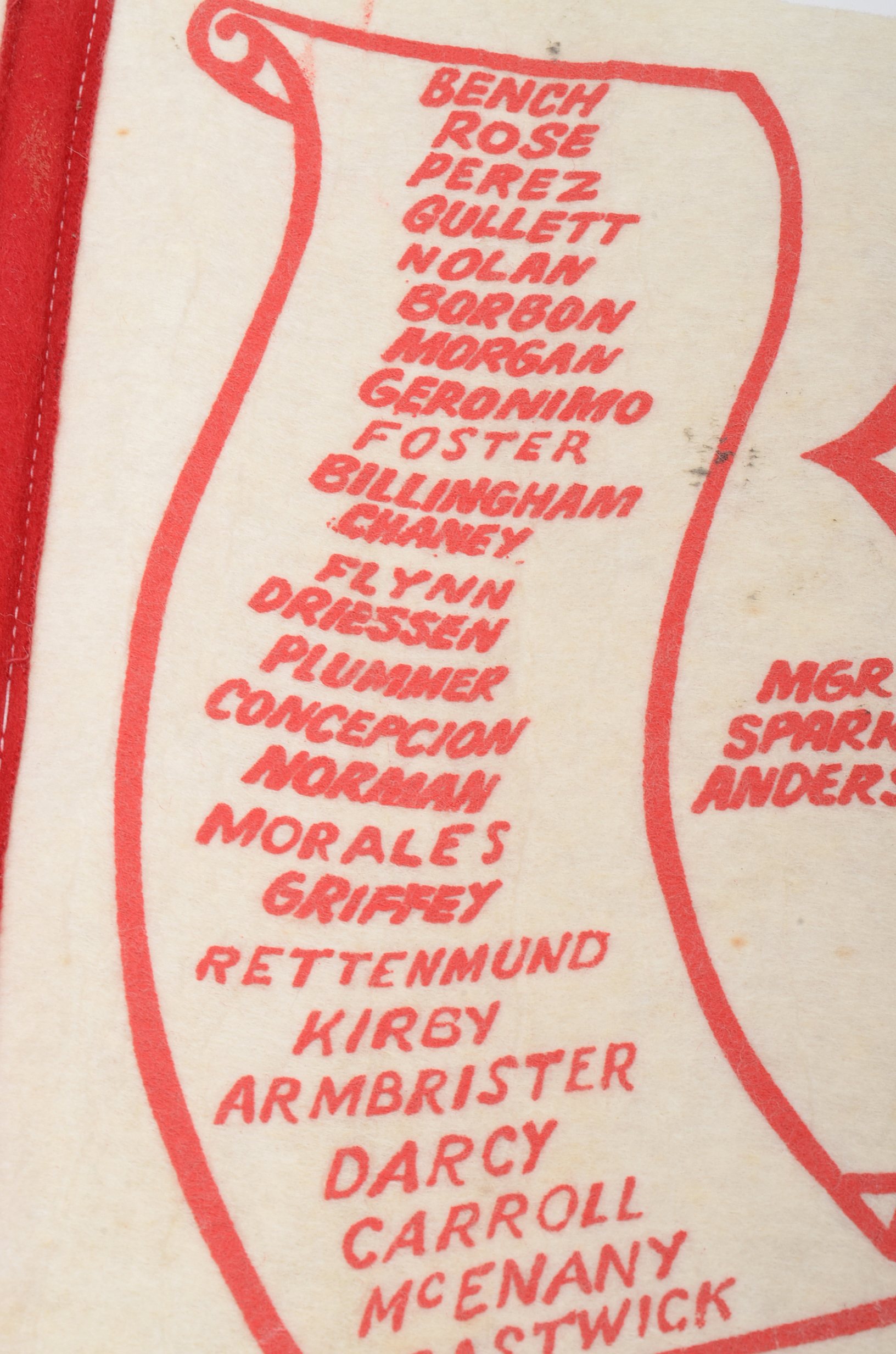 1975 Reds "World Champs" Scroll Team Pennant and Yearbook