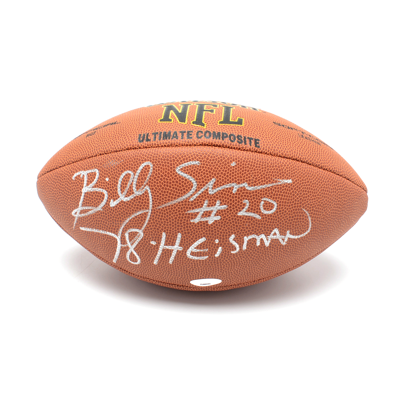 Billy Sims Signed Football  COA