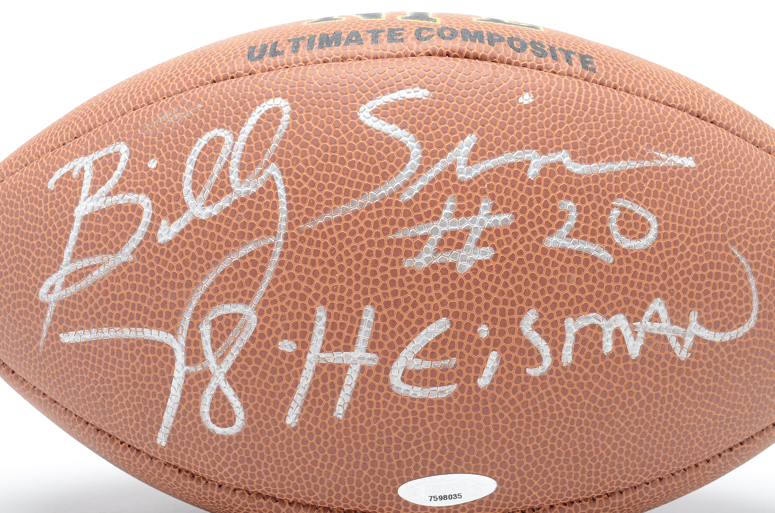 Billy Sims Signed Football  COA