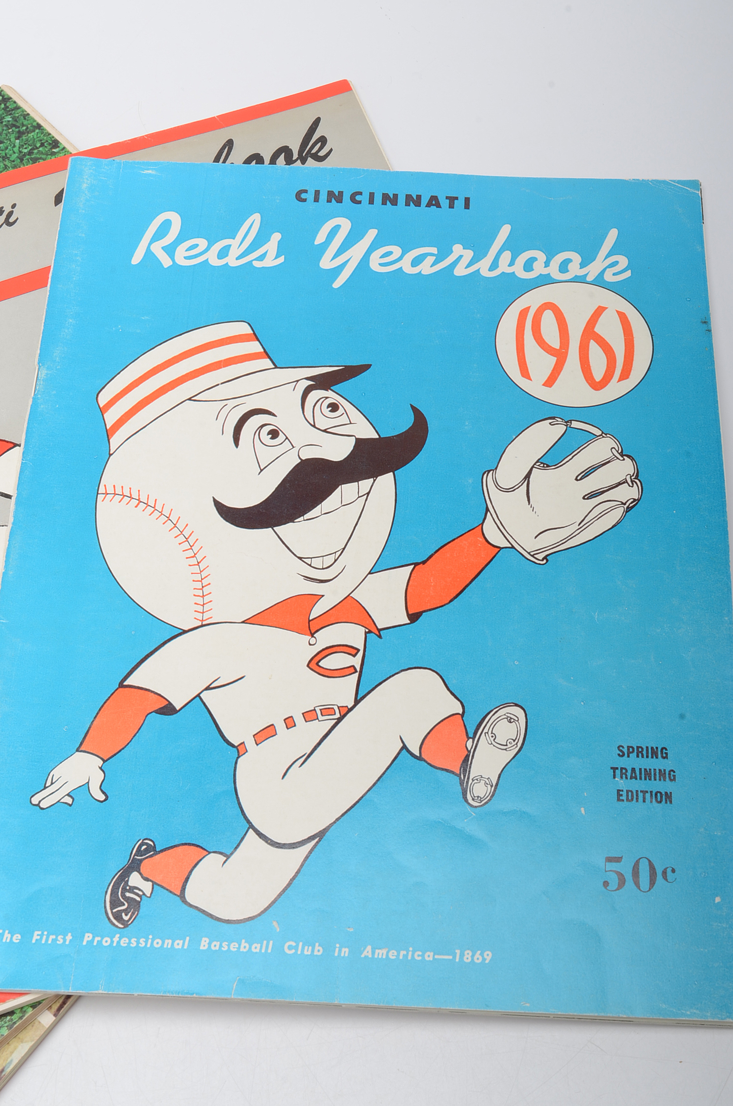 Four 1960s-1970 Cincinnati Reds Yearbooks