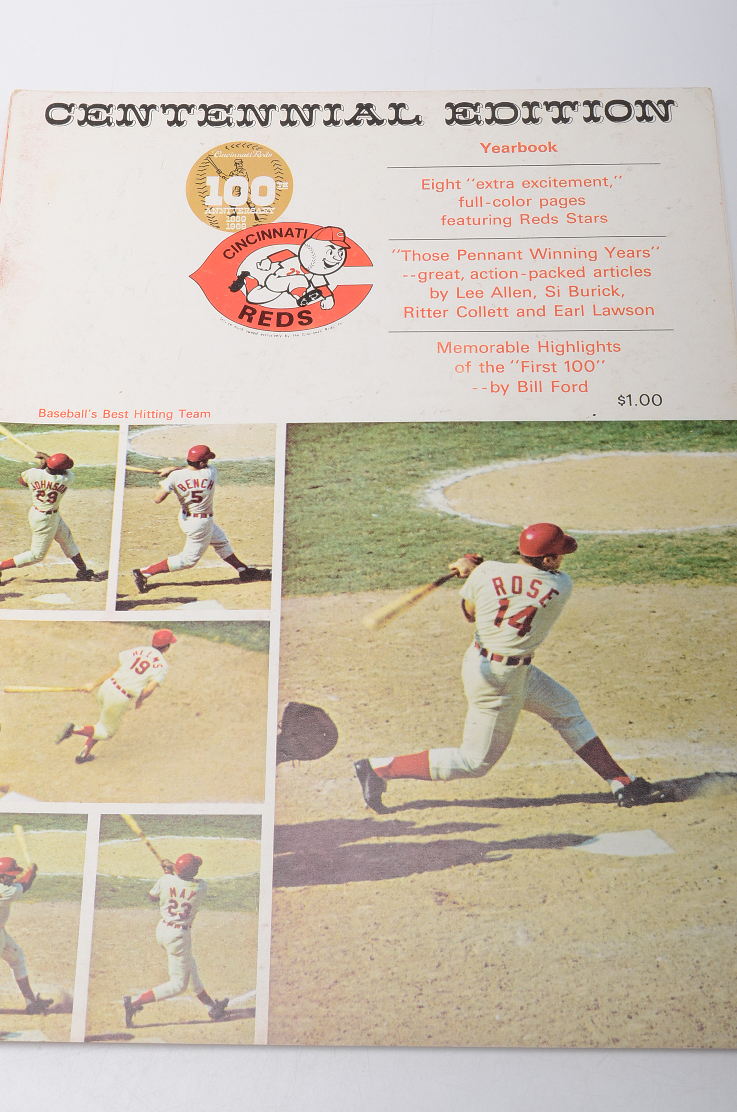 Four 1960s-1970 Cincinnati Reds Yearbooks