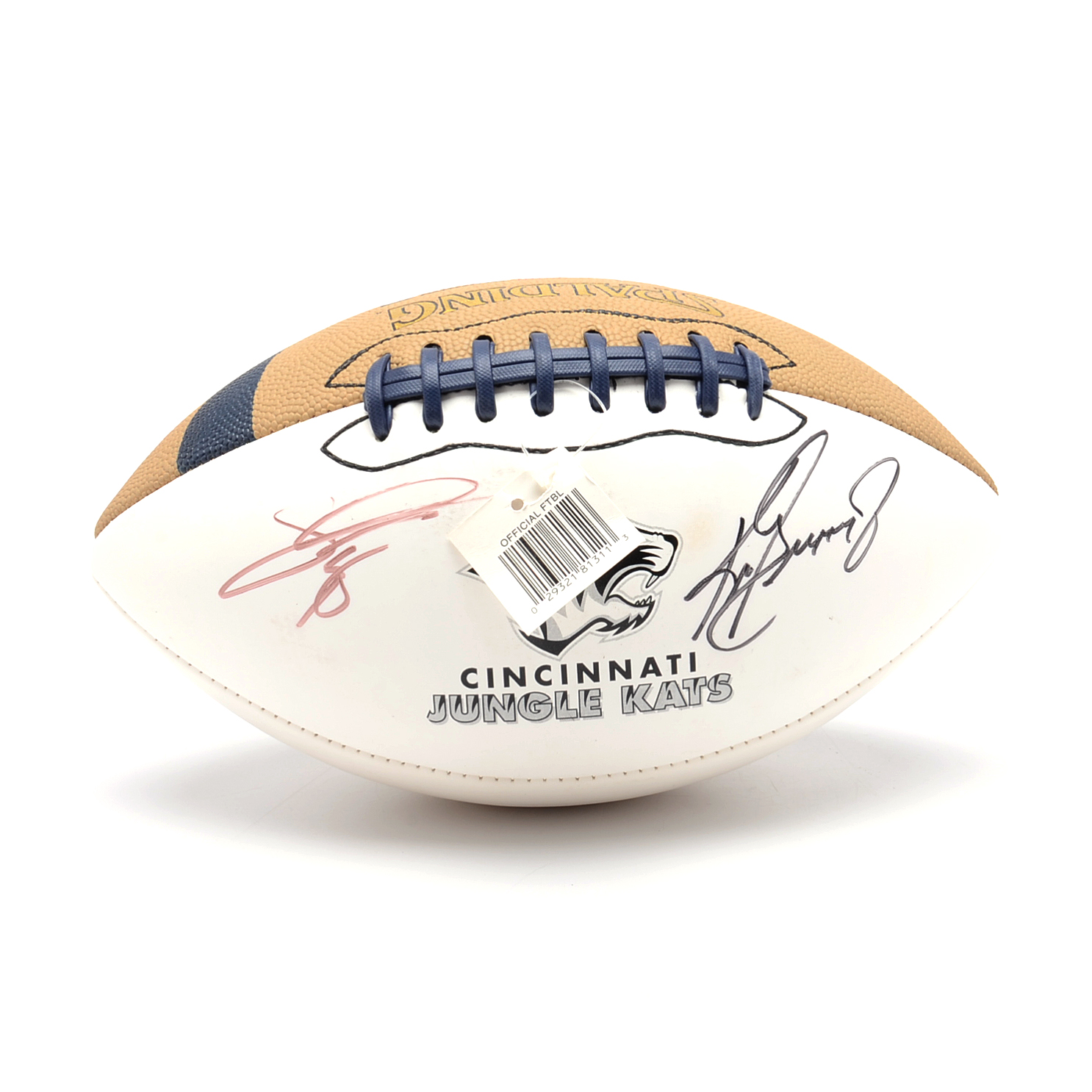 2007 Ken Griffey Jr. Signed "Jungle Kats" Football