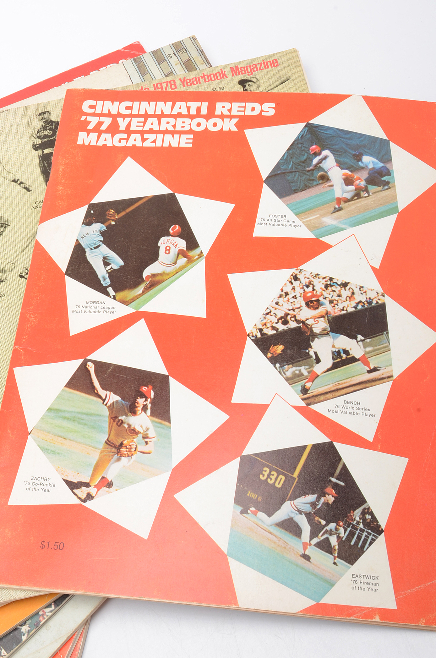 Nine 1970s-1980s Cincinnati Reds Souvenir Yearbooks