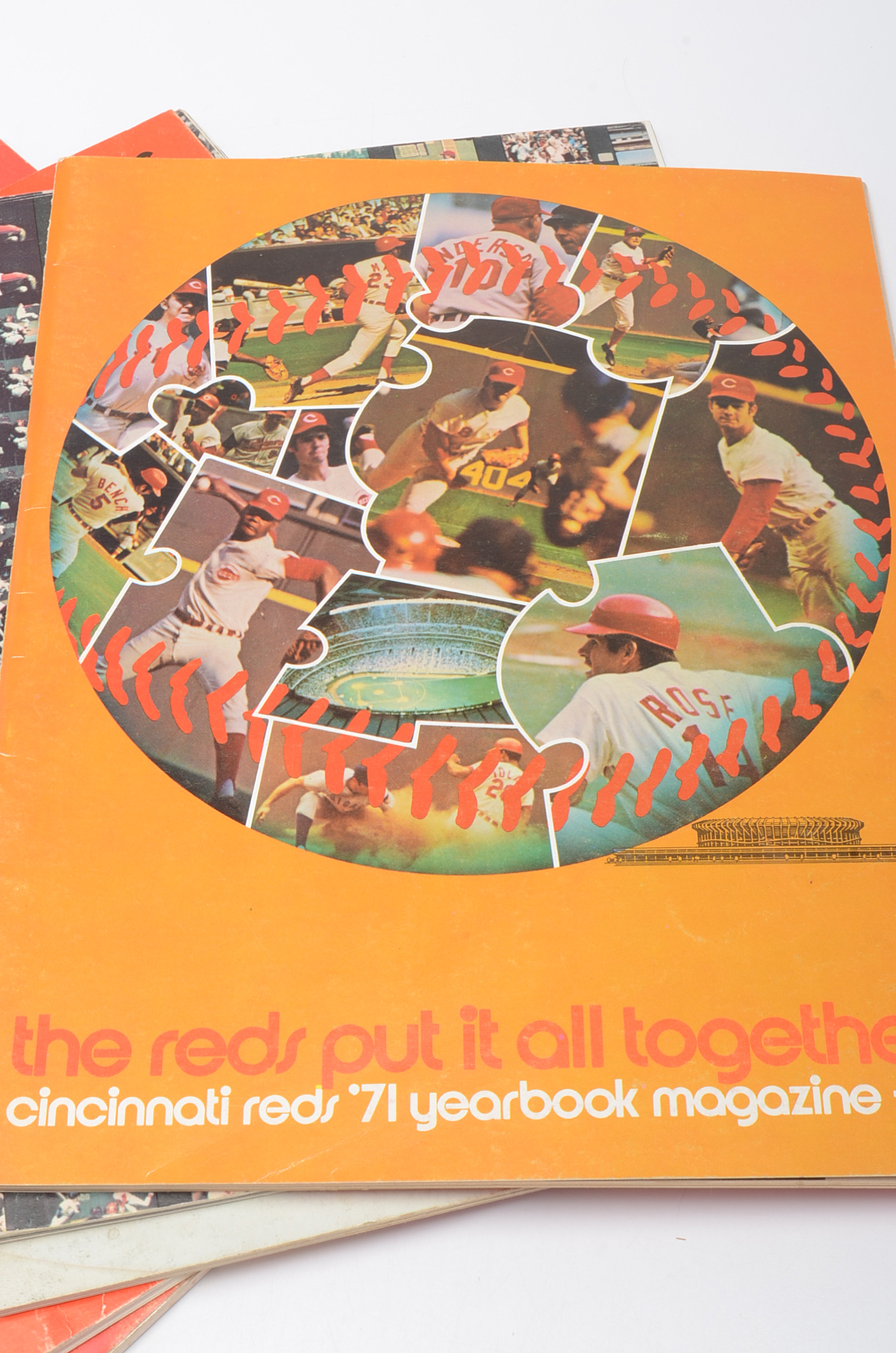 Nine 1970s-1980s Cincinnati Reds Souvenir Yearbooks