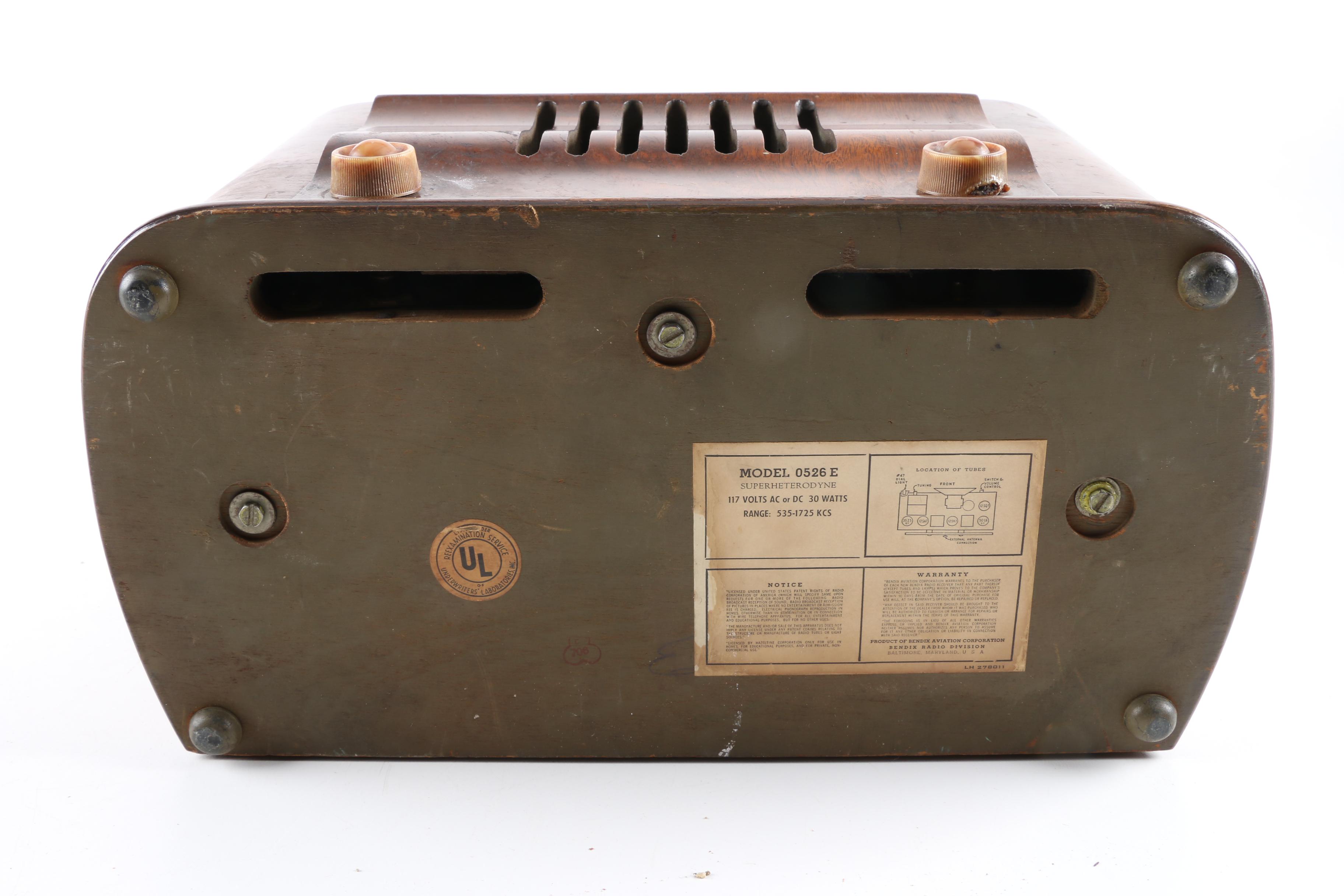 Vintage Bendix Radio