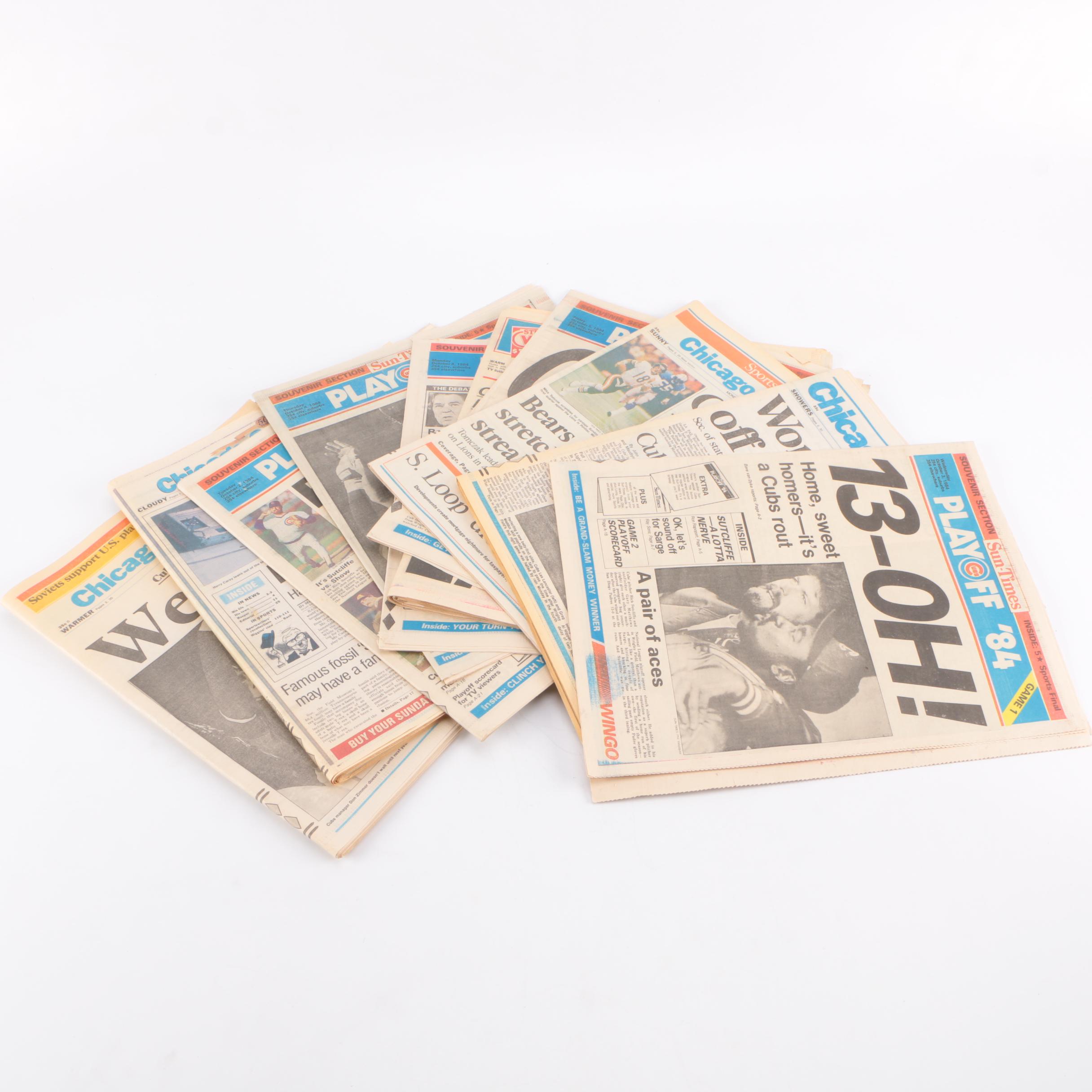 "Chicago Sun-Times" Featuring Chicago Cubs 1984 Playoffs