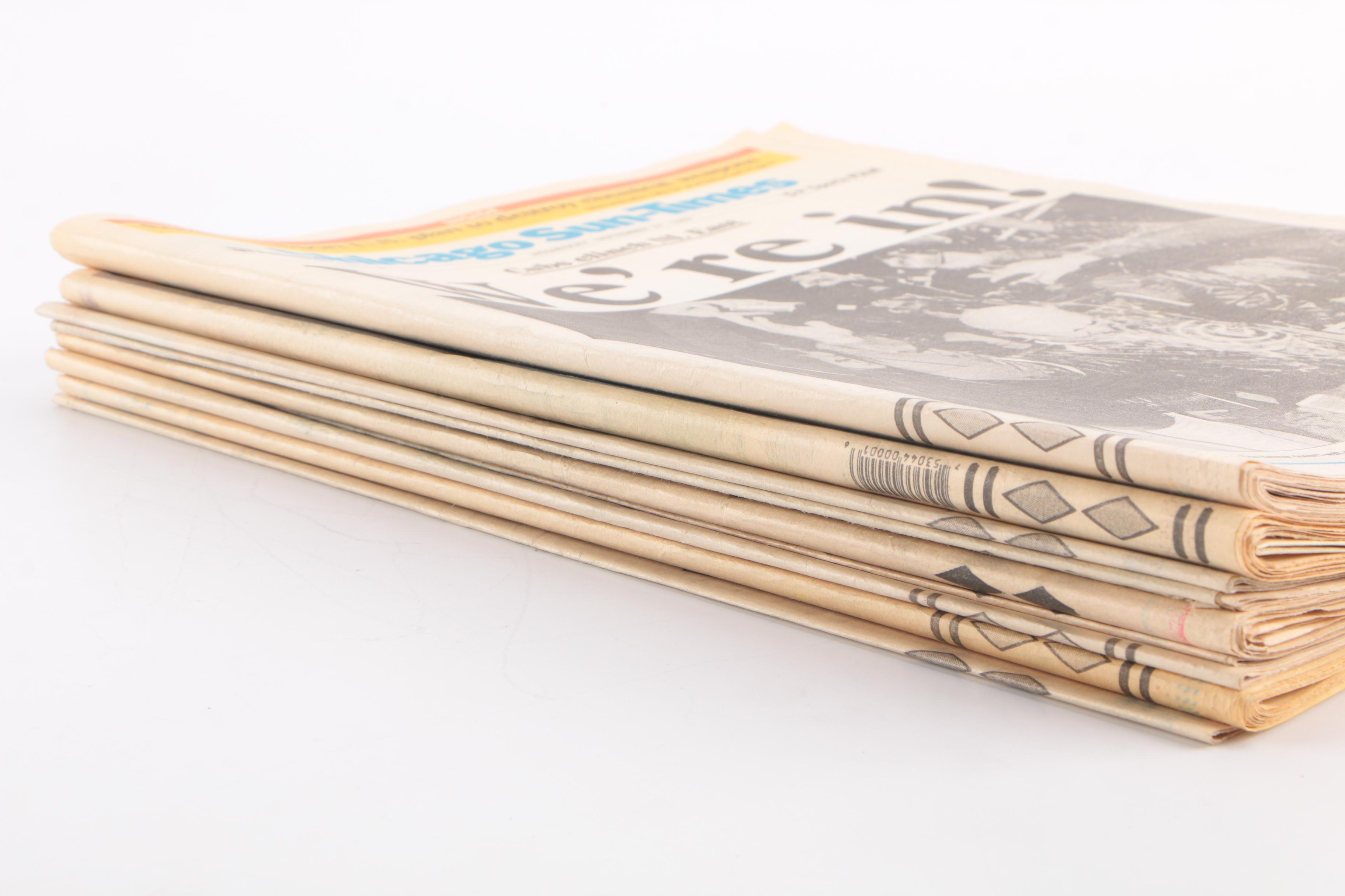 "Chicago Sun-Times" Featuring Chicago Cubs 1984 Playoffs