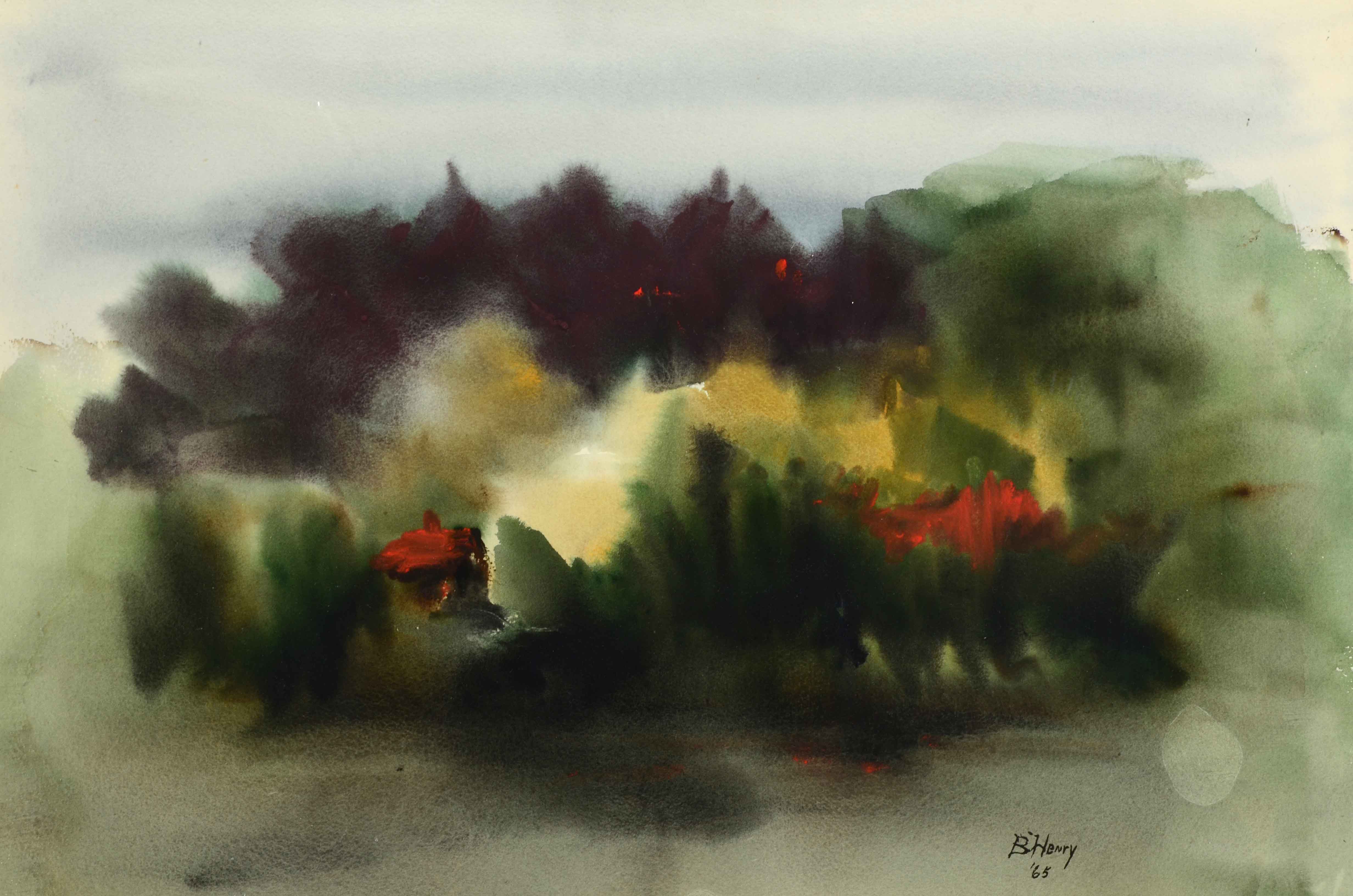 B. Henry Original 1965 Watercolor Painting