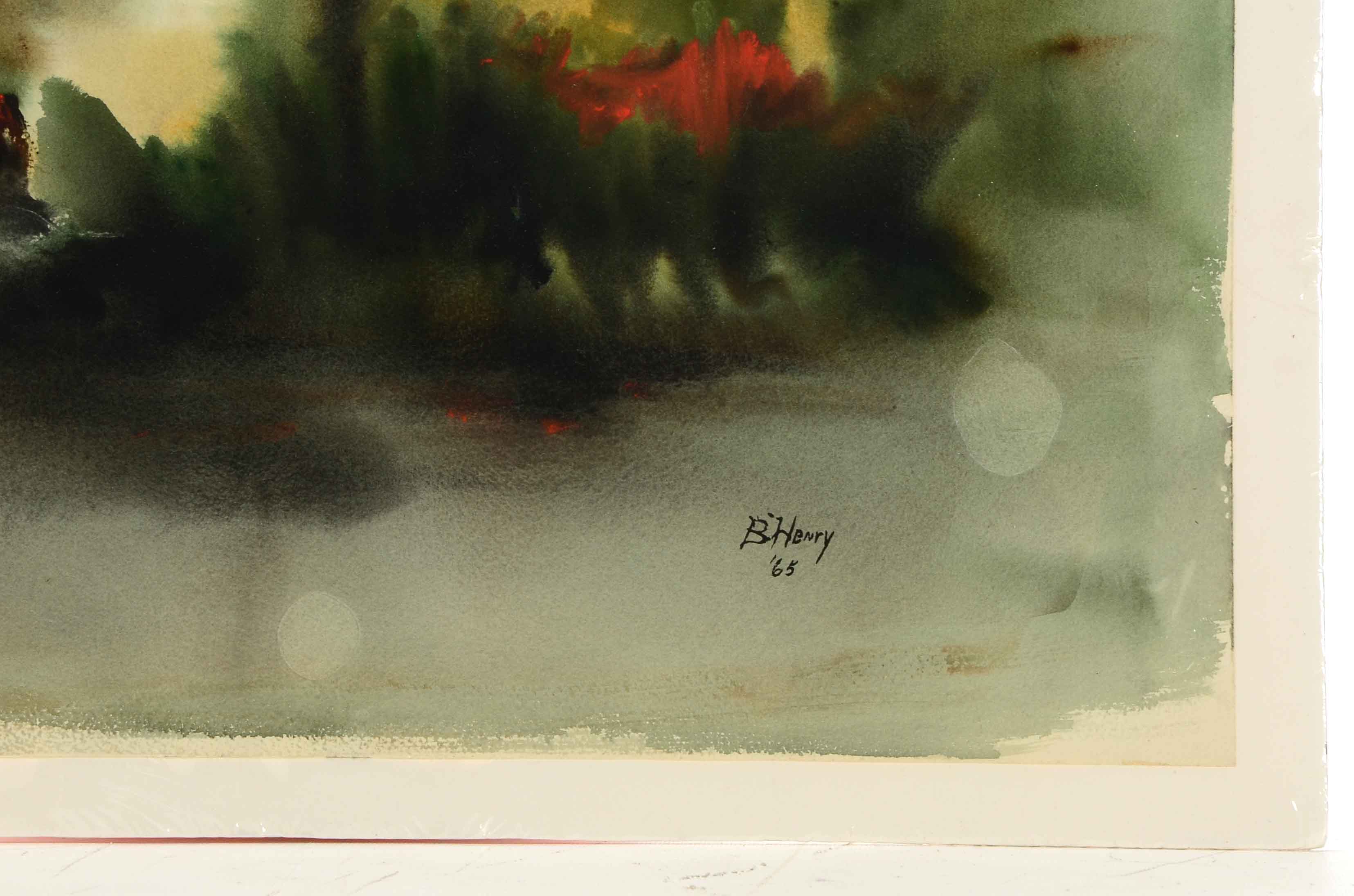 B. Henry Original 1965 Watercolor Painting