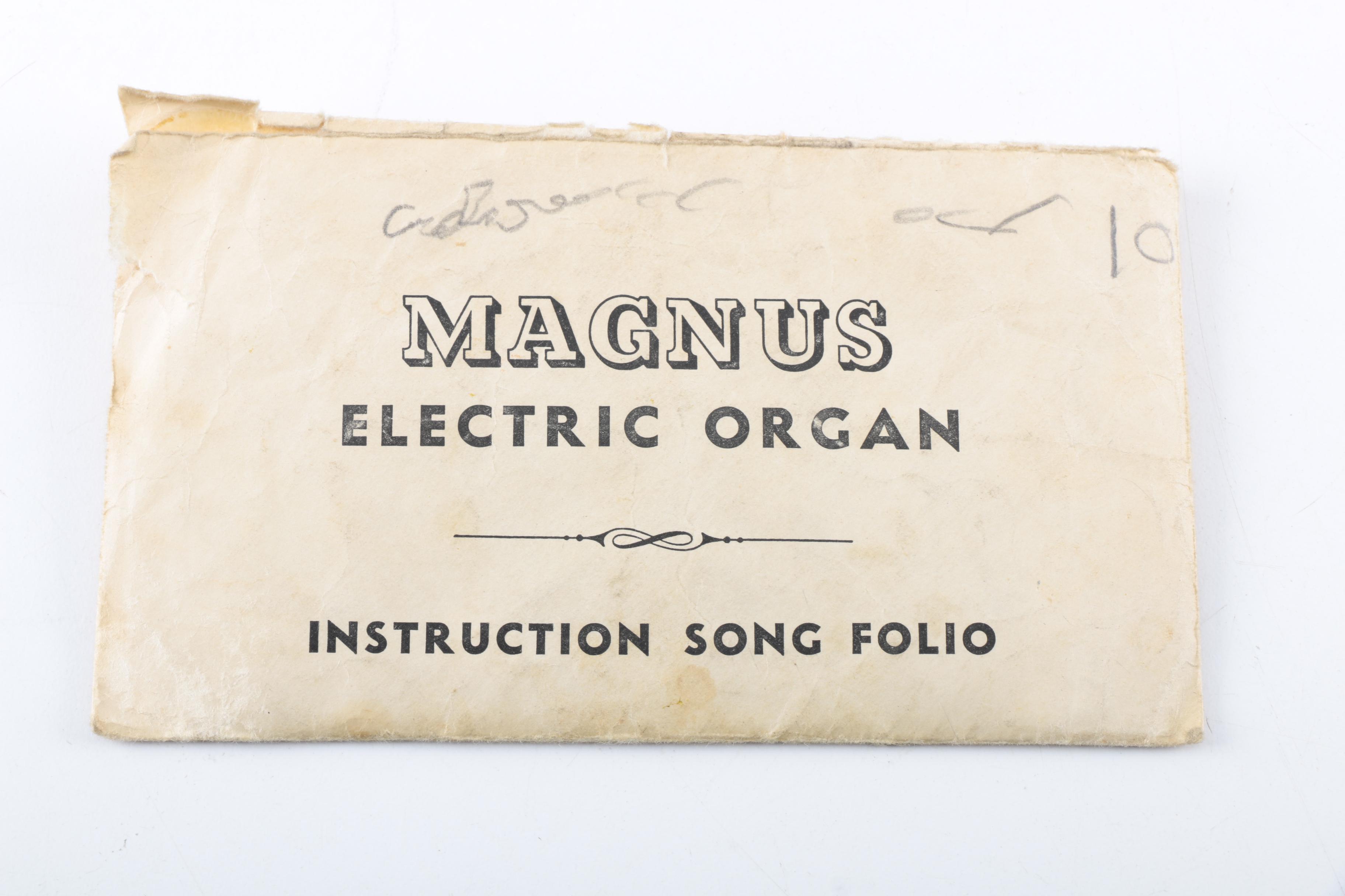 Magnus Tabletop Electric Organ and Song Folio