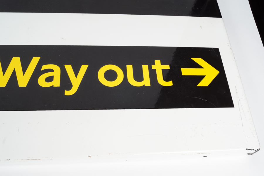 Vintage London Underground Hampstead "Way Out" Sign