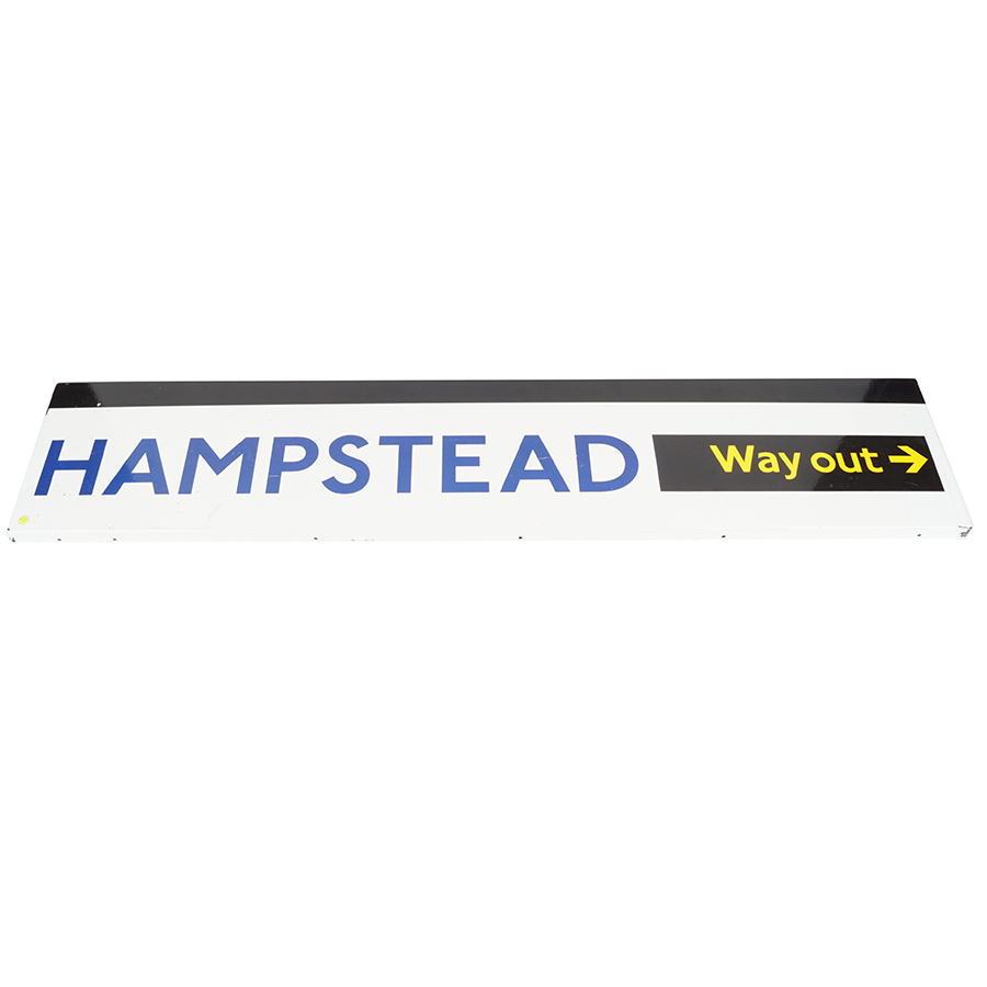 Vintage London Underground Hampstead "Way Out" Sign
