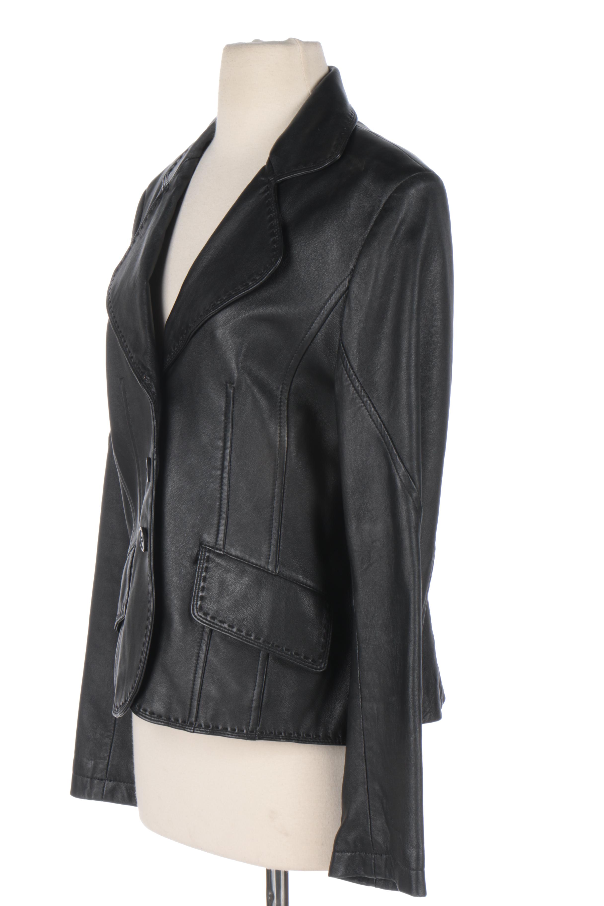 Women's Black Leather Jackets Including Max USA