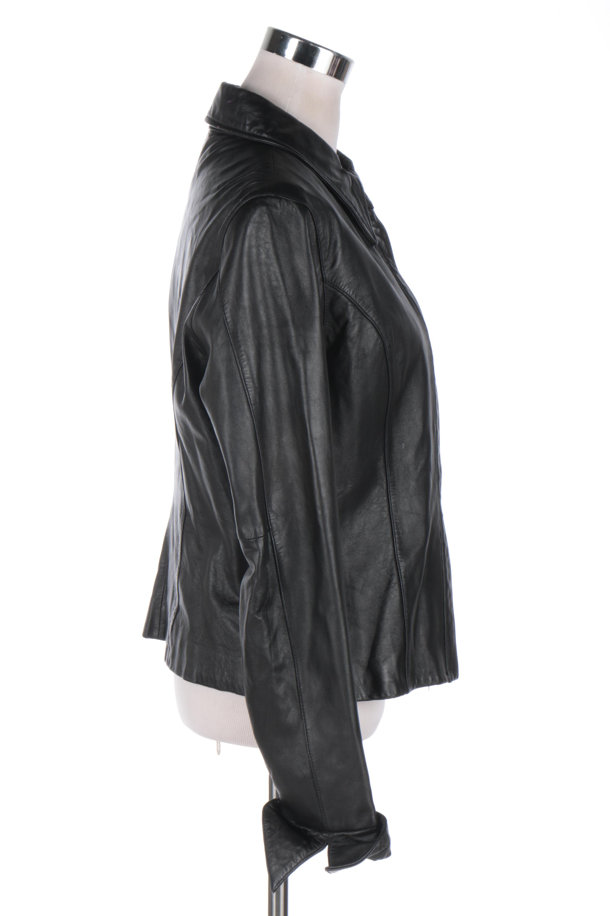 Women's Black Leather Jackets Including Max USA