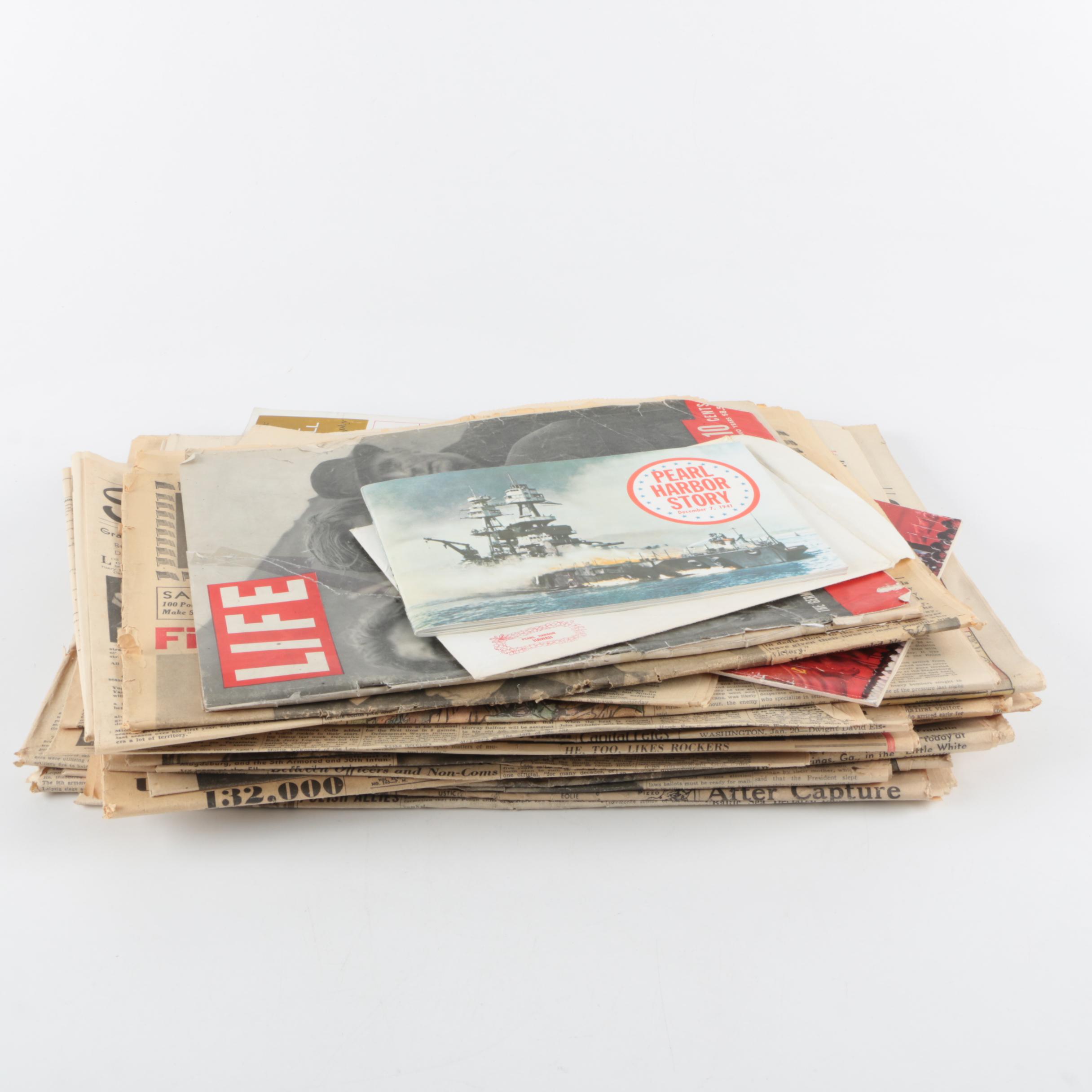 Assorted Vintage Newspapers and Magazines