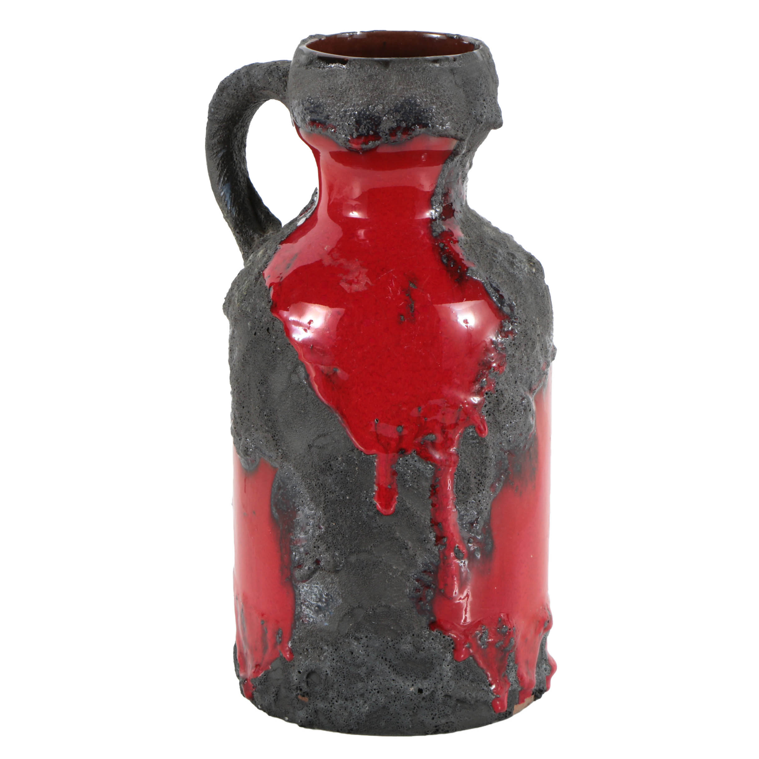 Mid-Century Fat Lava Jug