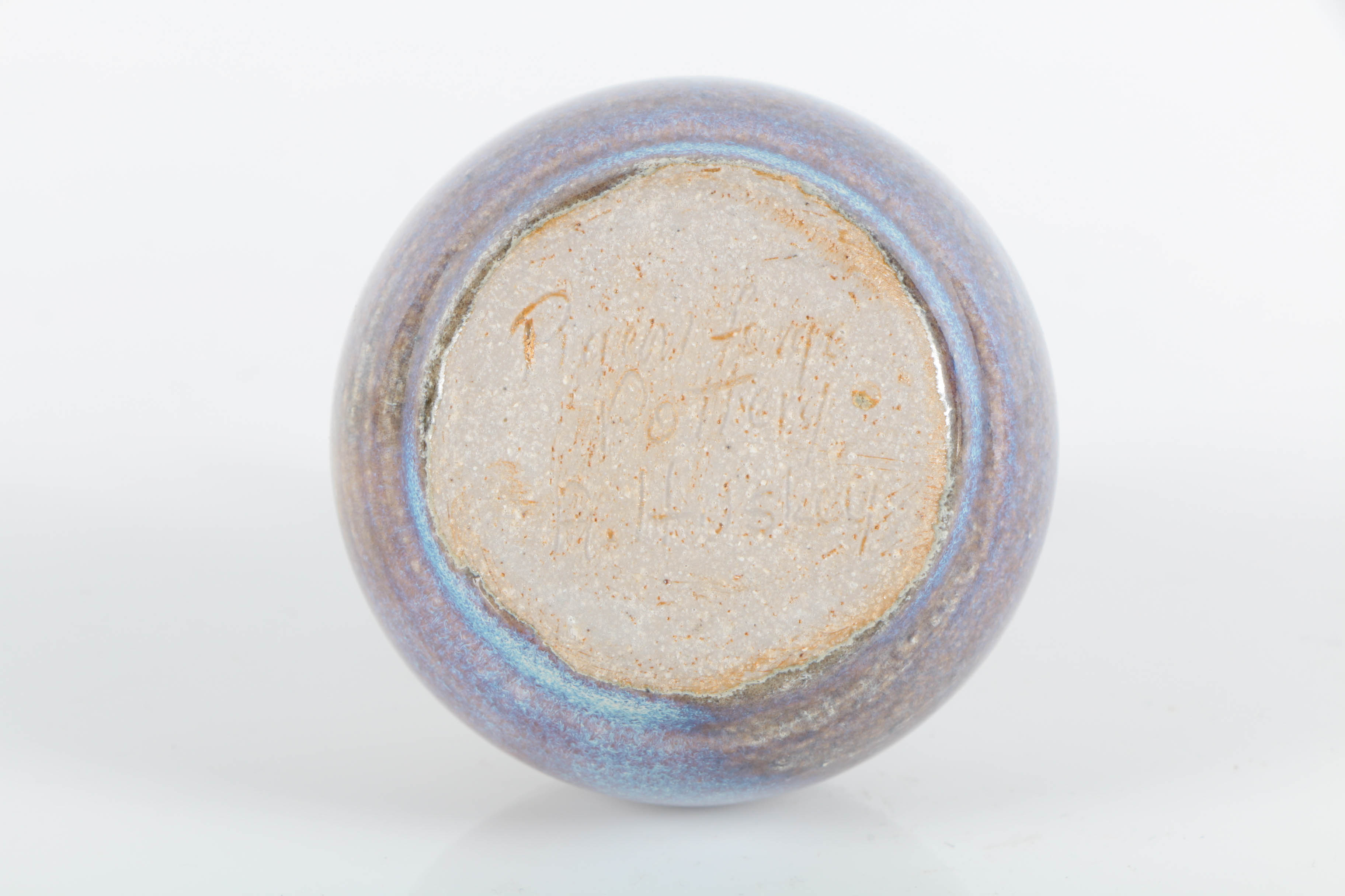 Pigeon Forge Pottery Cabinet Vase in a Brown and Purple Glaze