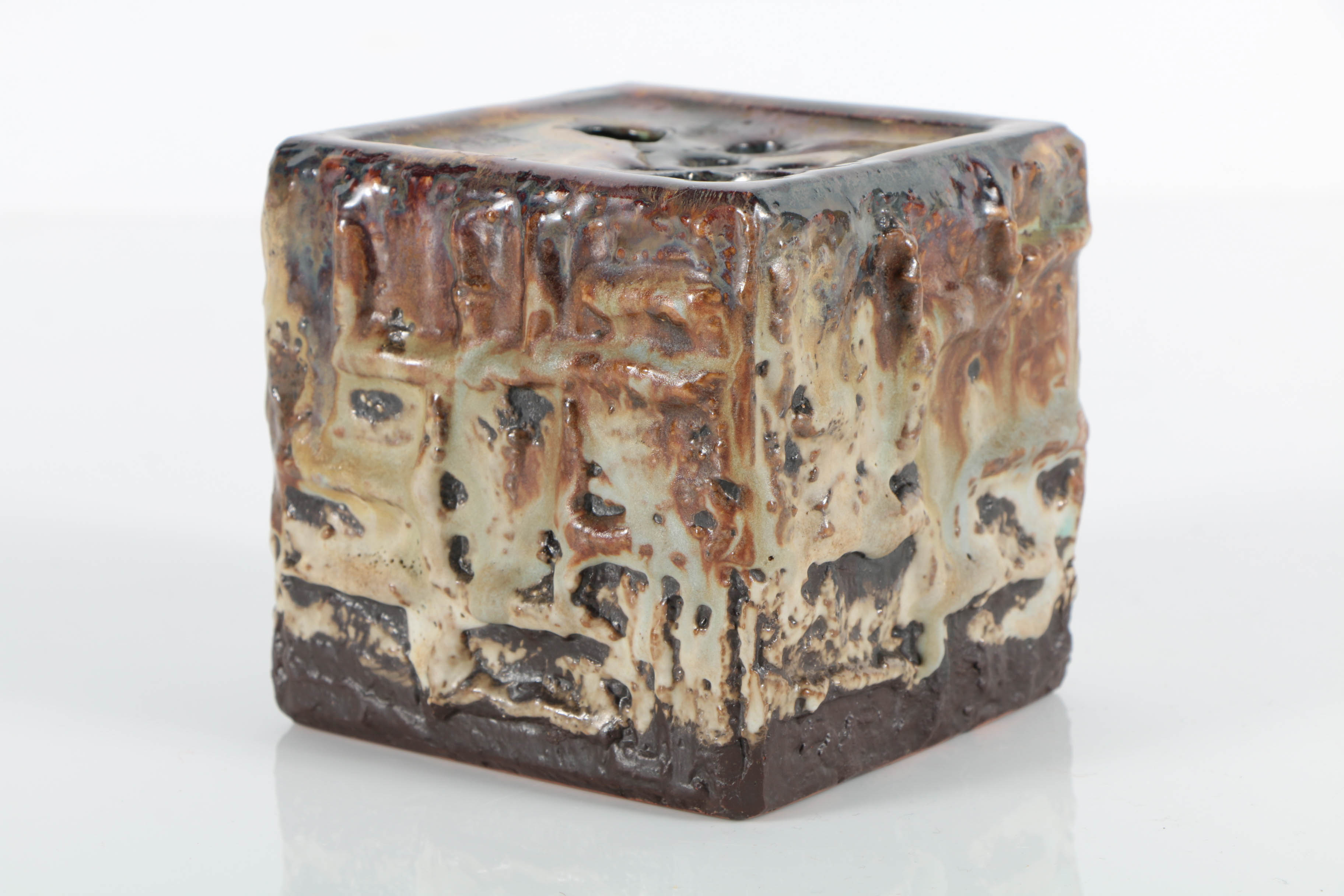 Helmut Schäffenacker Ceramic Cubic Vase "Shape 639"