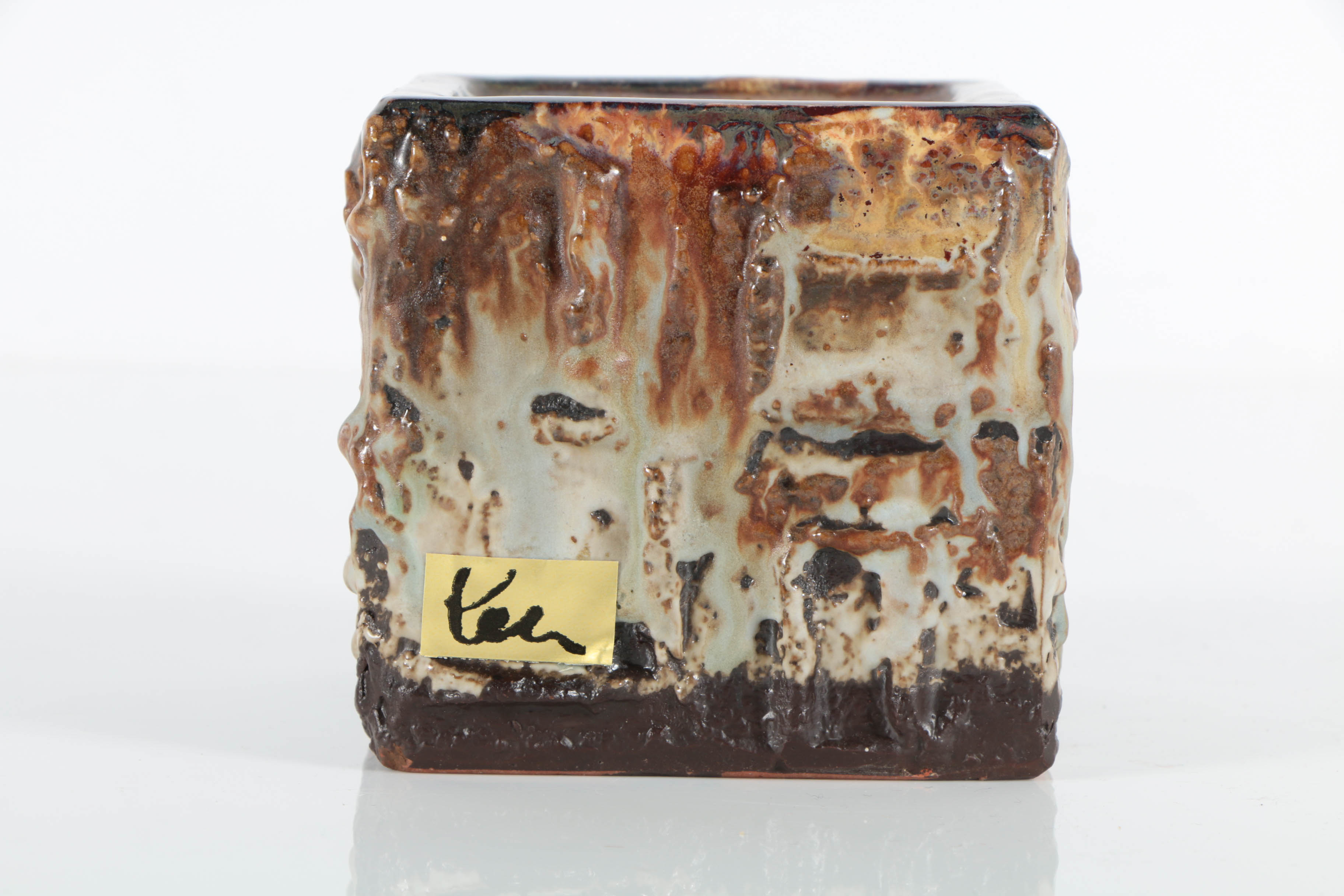 Helmut Schäffenacker Ceramic Cubic Vase "Shape 639"