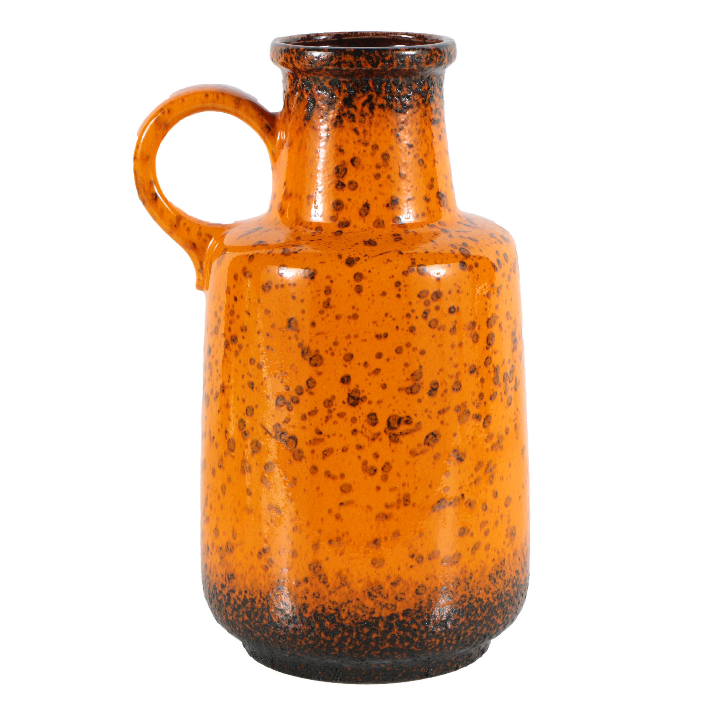 Scheurich Orange Fat Lava Floor Vase