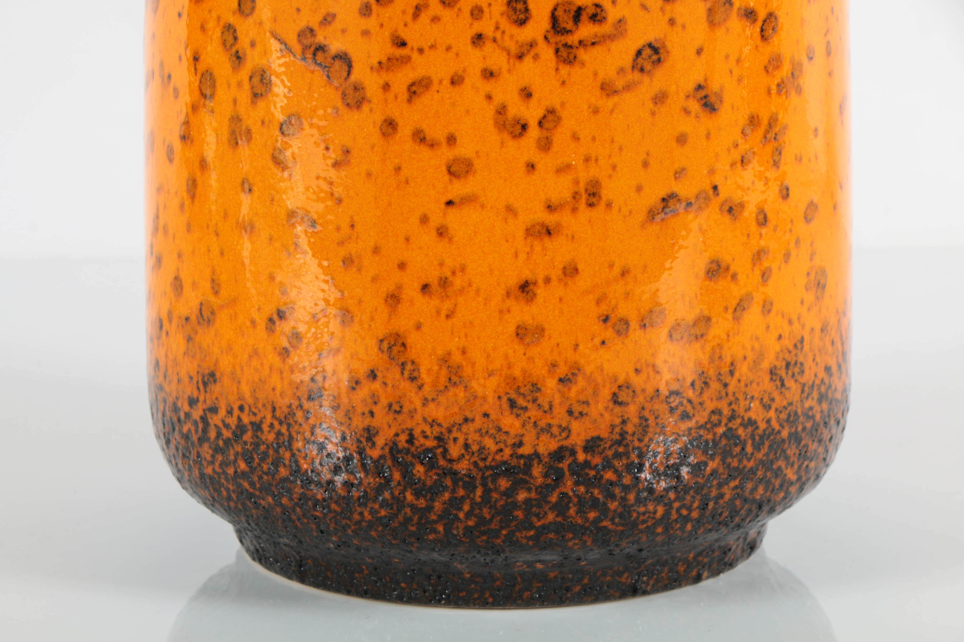 Scheurich Orange Fat Lava Floor Vase