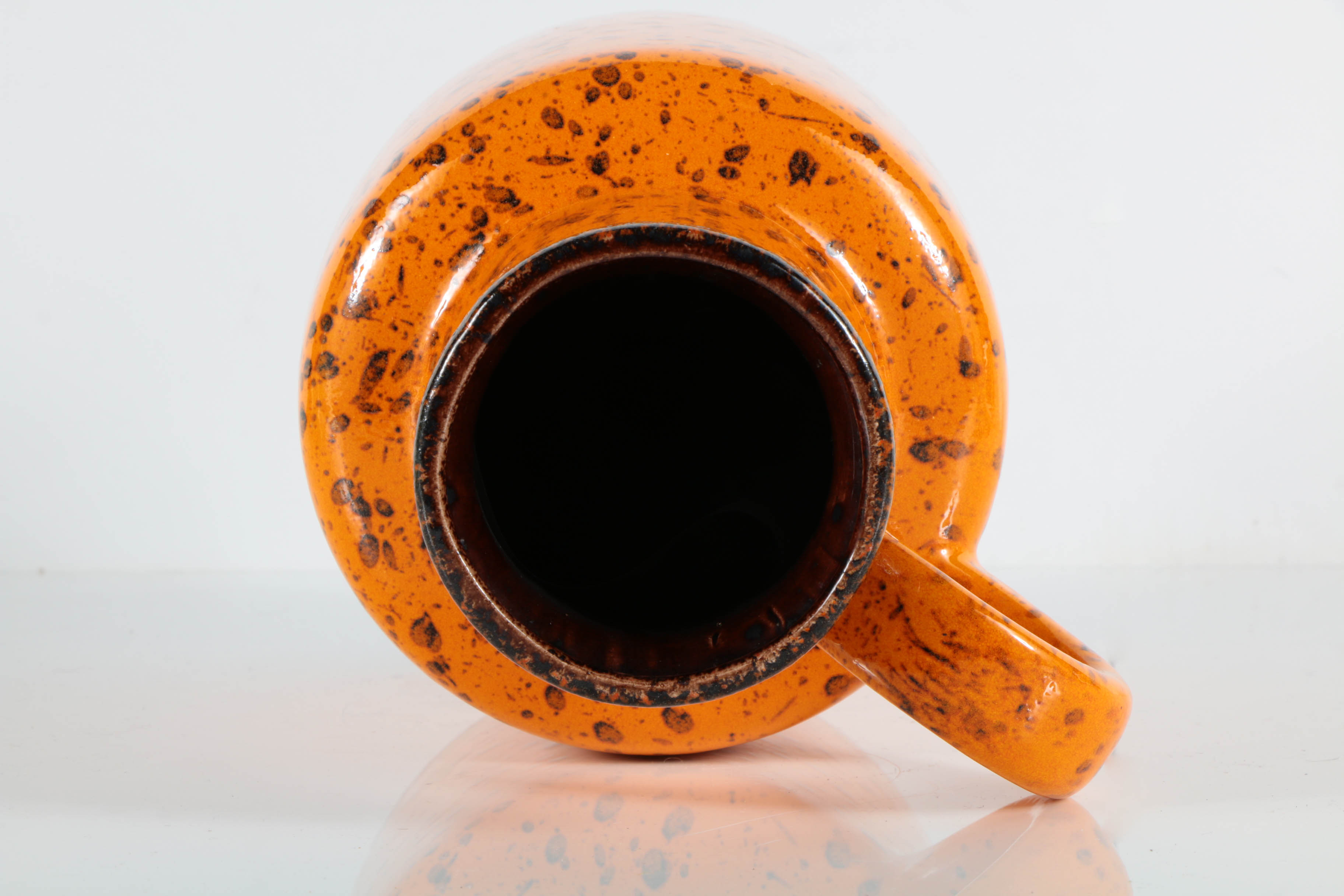 Scheurich Orange Fat Lava Floor Vase