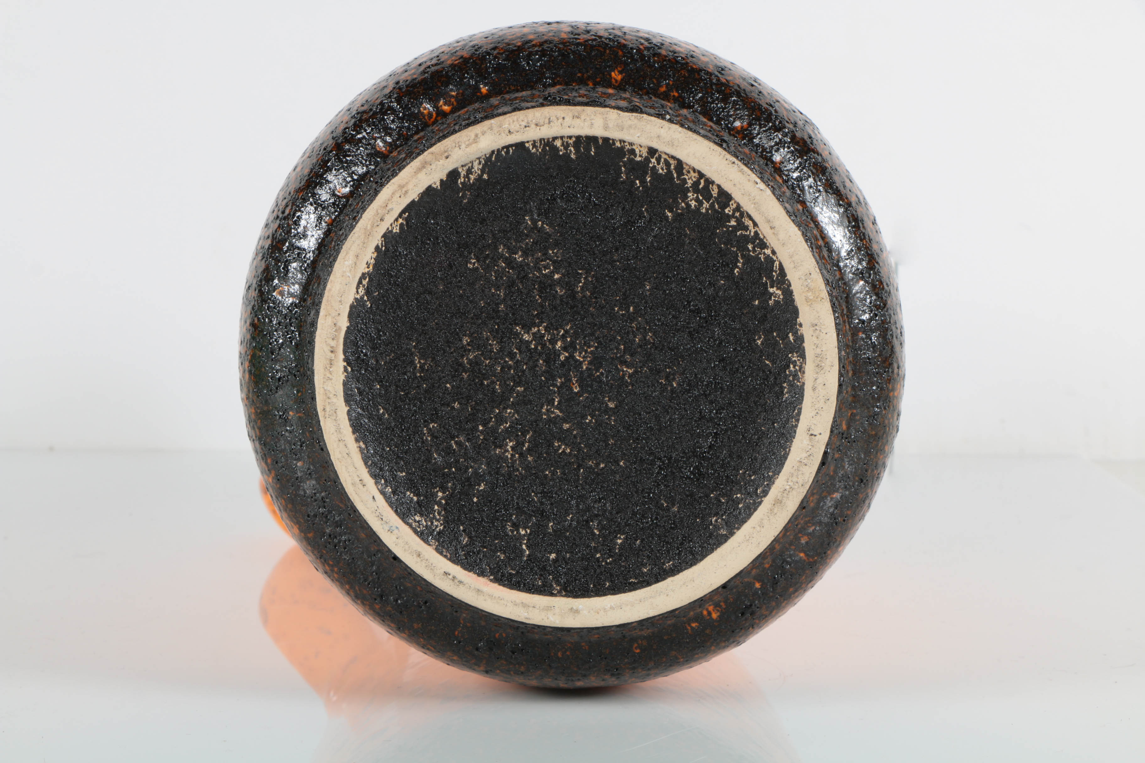 Scheurich Orange Fat Lava Floor Vase