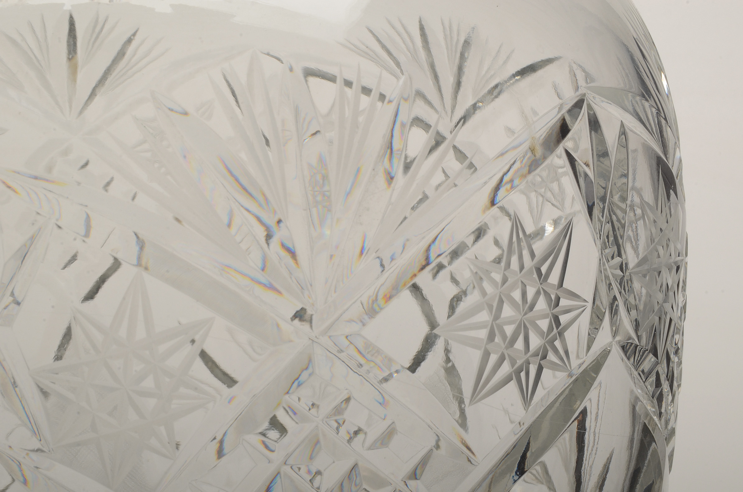 Large Cut Lead Crystal Vase