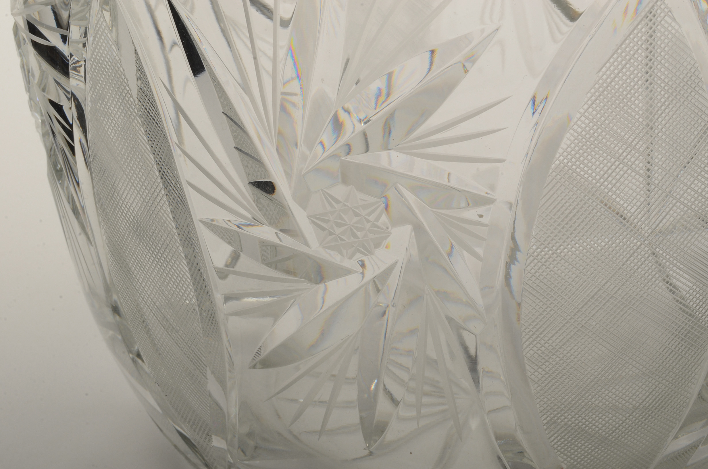 Large Cut Lead Crystal Vase