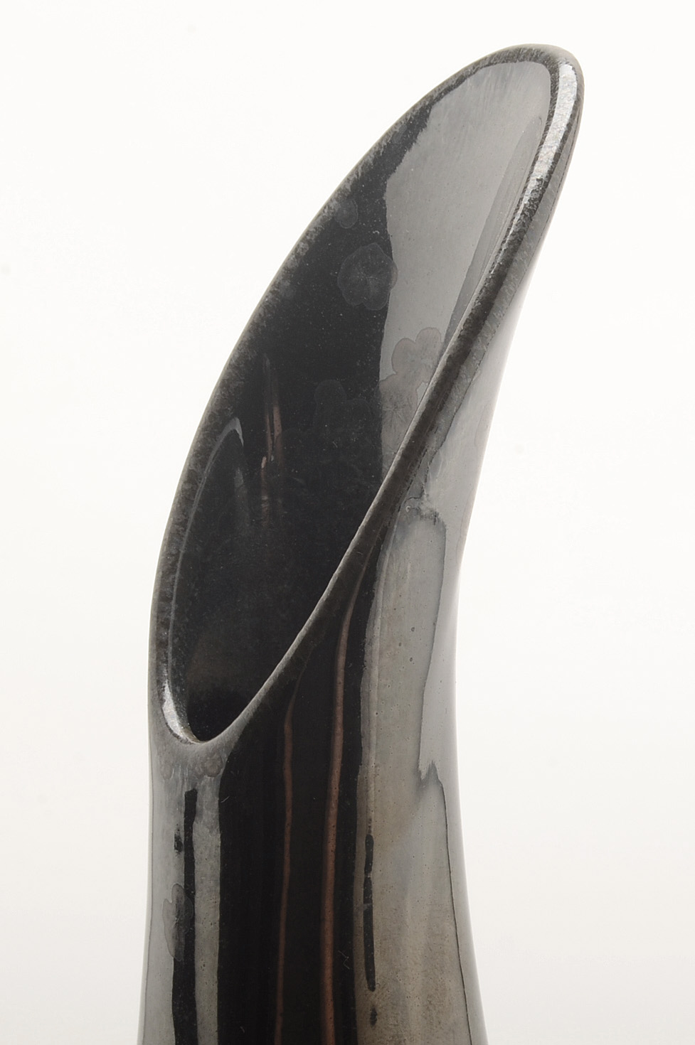 Contemporary Rookwood Art Pottery Chrome Crystalline Fluted Vase