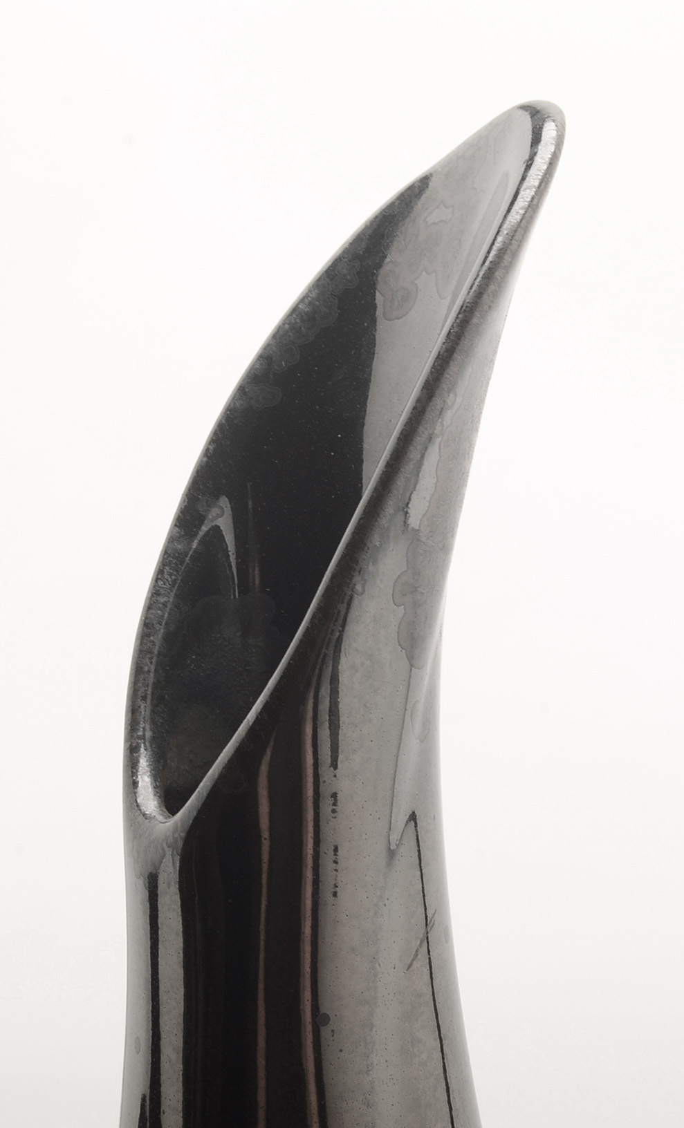 Contemporary Rookwood Art Pottery Chrome Crystalline Fluted Vase