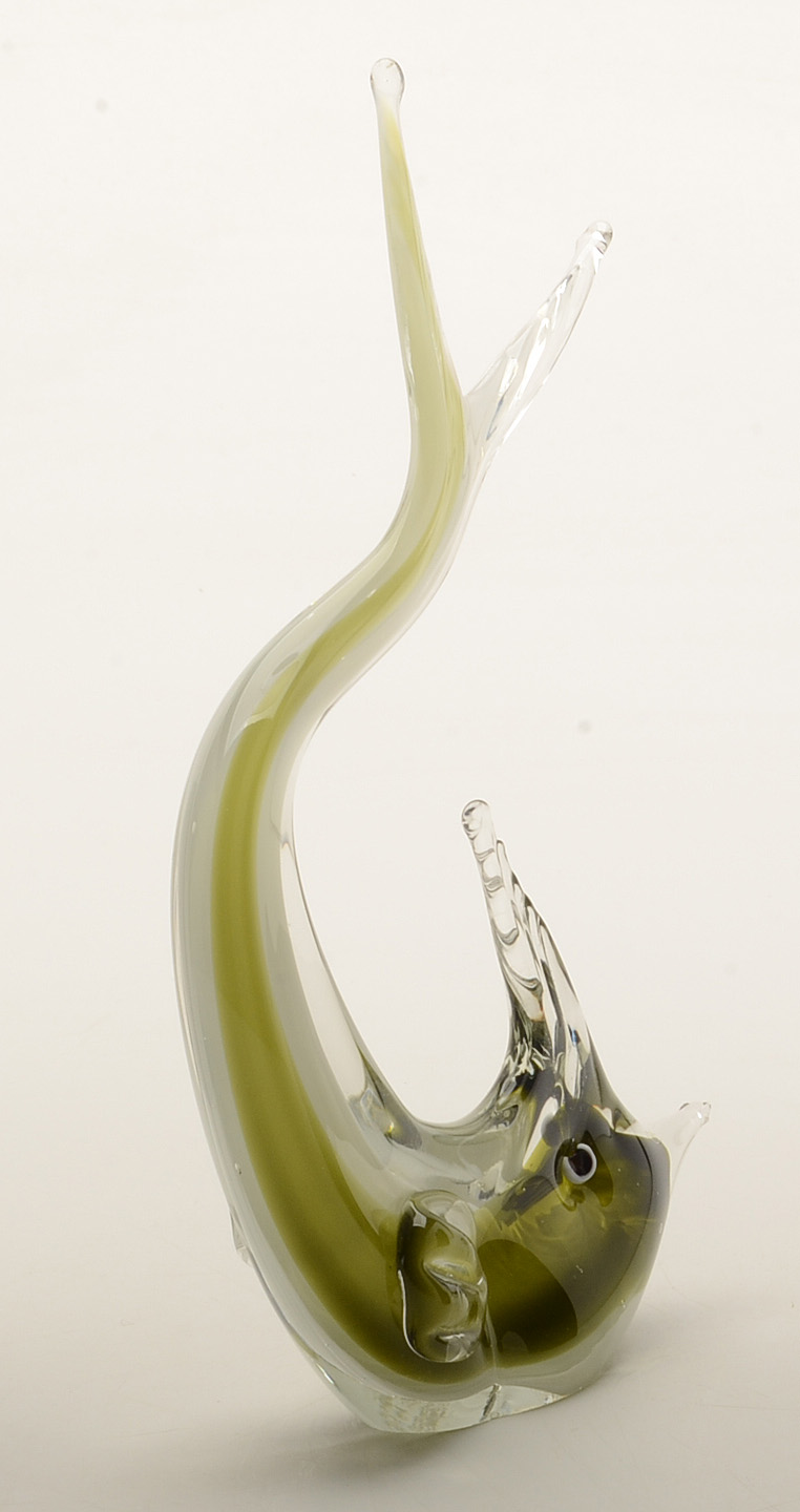 Hand-Blown Glass Fish Sculpture