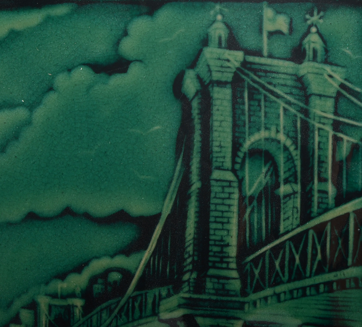 Rookwood Art Pottery Cincinnati Roebling Bridge Tile