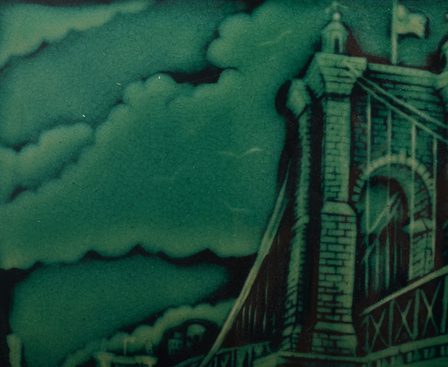 Rookwood Art Pottery Cincinnati Roebling Bridge Tile