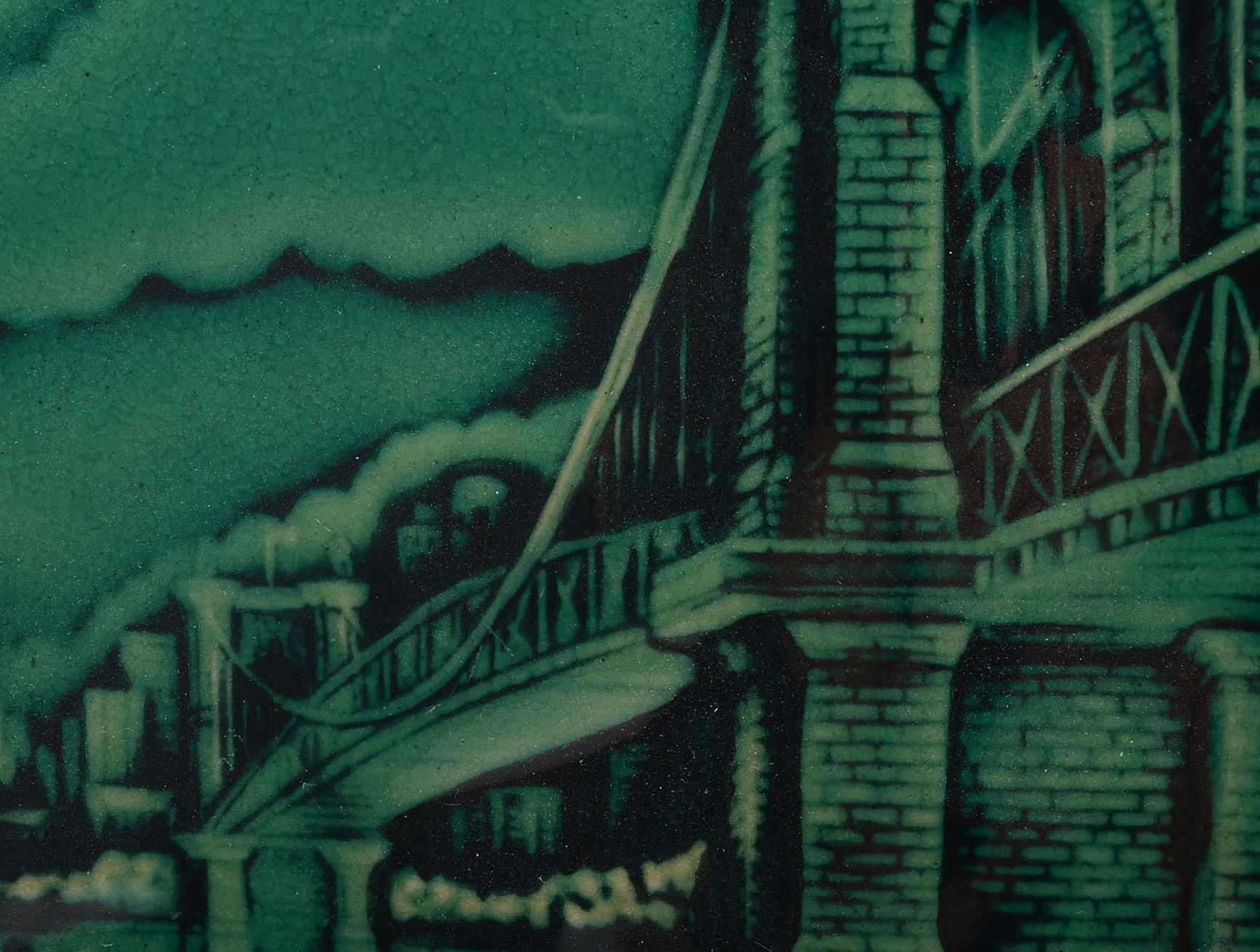 Rookwood Art Pottery Cincinnati Roebling Bridge Tile