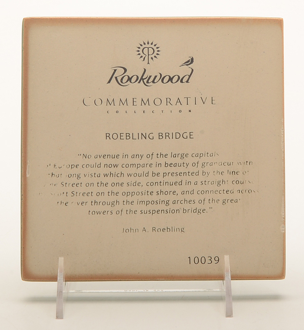 Rookwood Art Pottery Cincinnati Roebling Bridge Tile