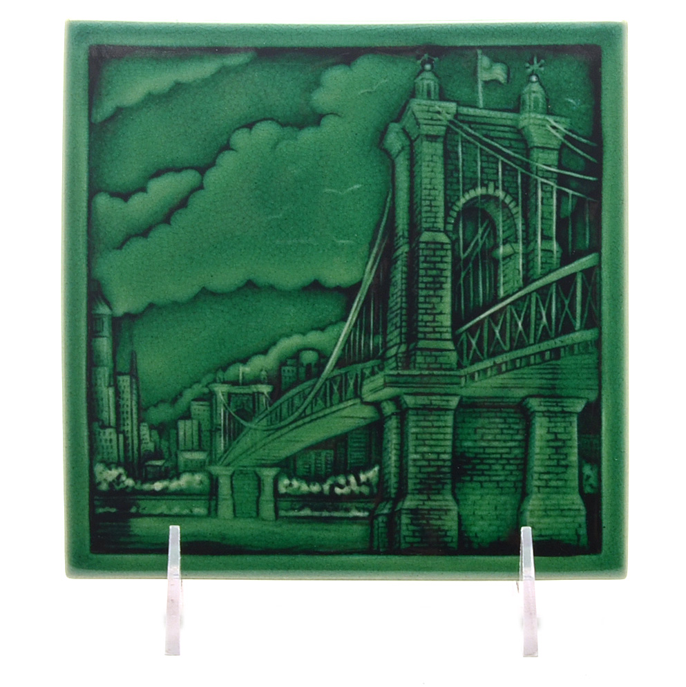 Rookwood Art Pottery Cincinnati Roebling Bridge Tile