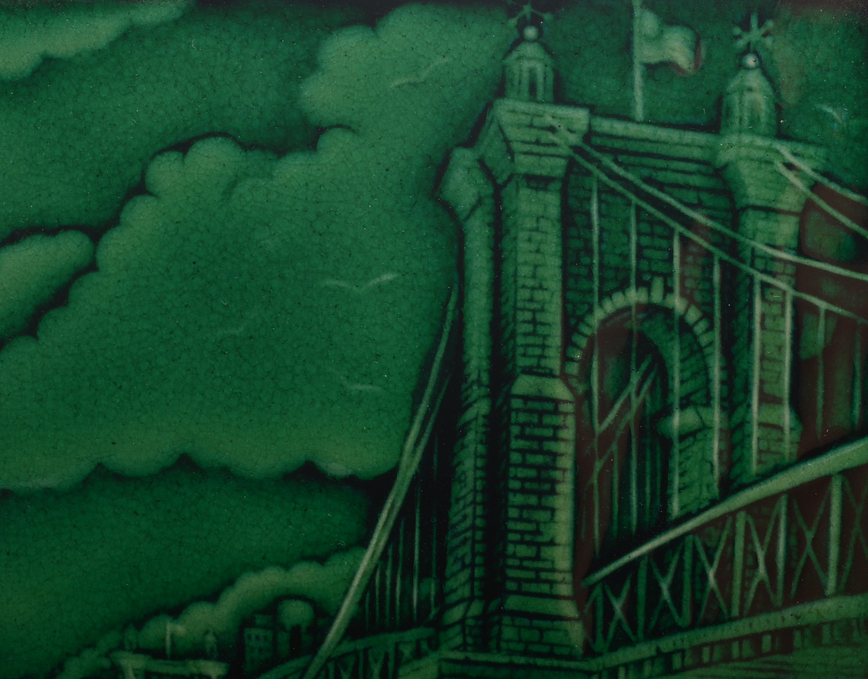 Rookwood Art Pottery Cincinnati Roebling Bridge Tile