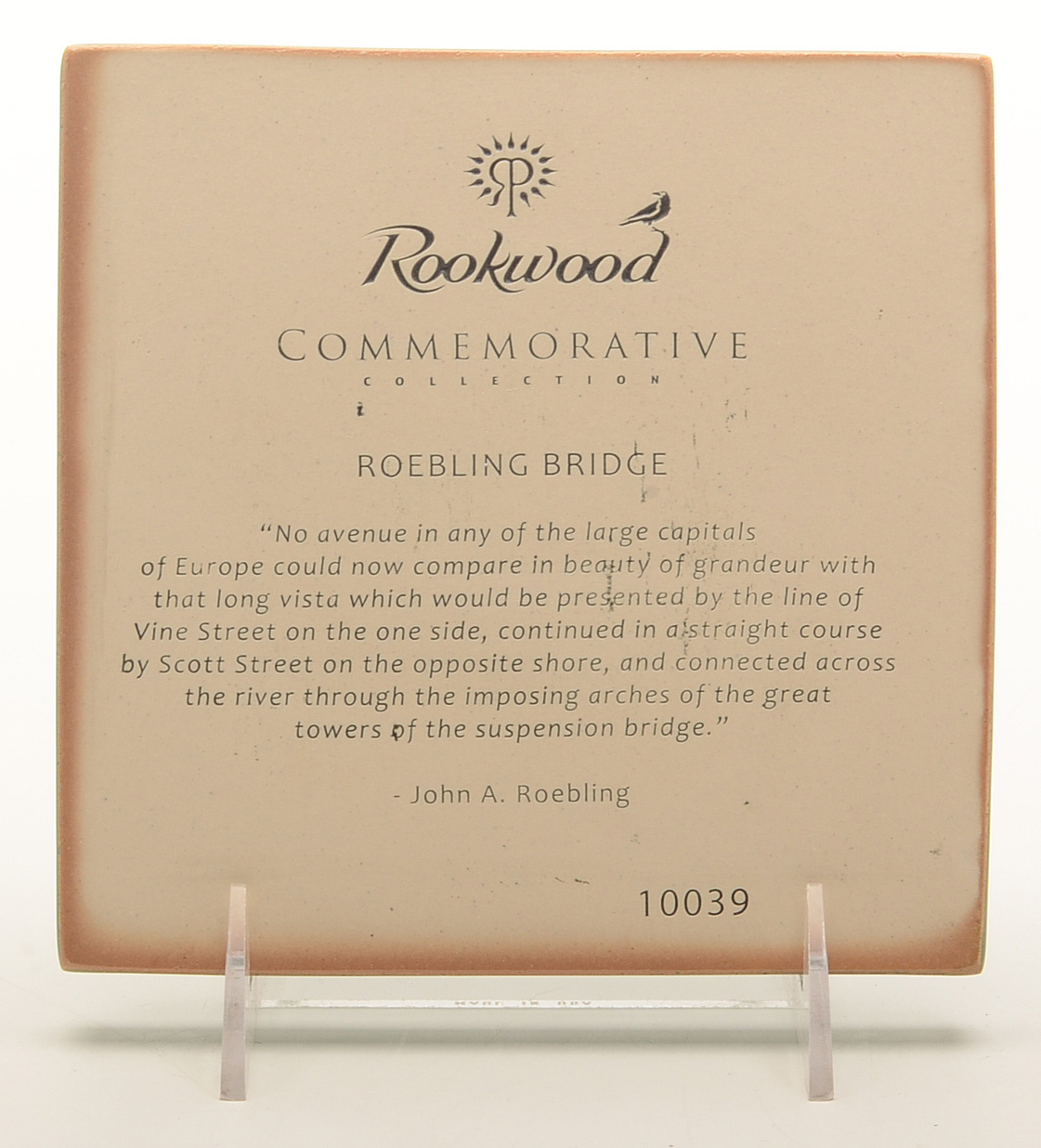 Rookwood Art Pottery Cincinnati Roebling Bridge Tile