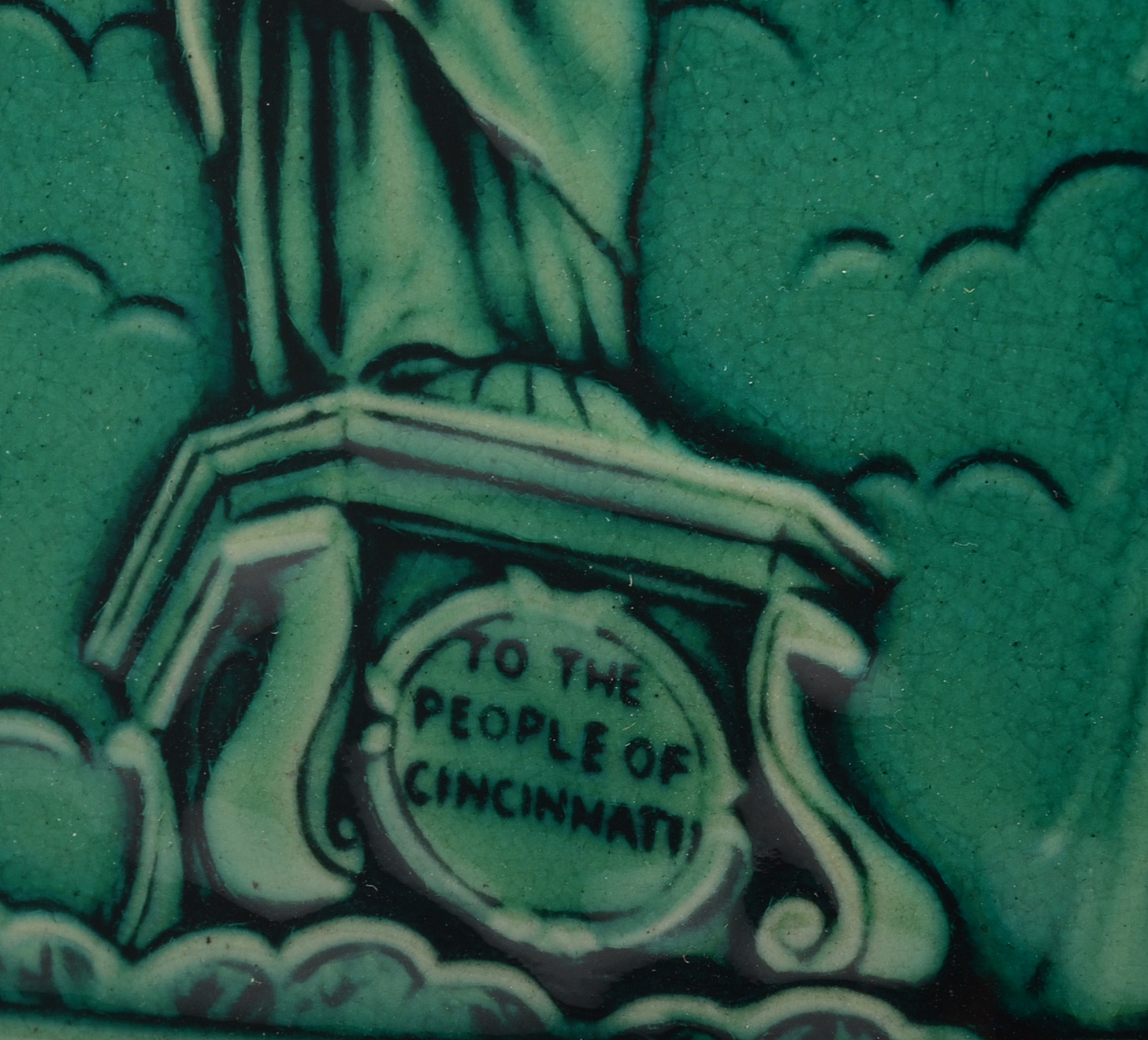 Rookwood Art Pottery Cincinnati Emerald Isle Fountain Square Tile