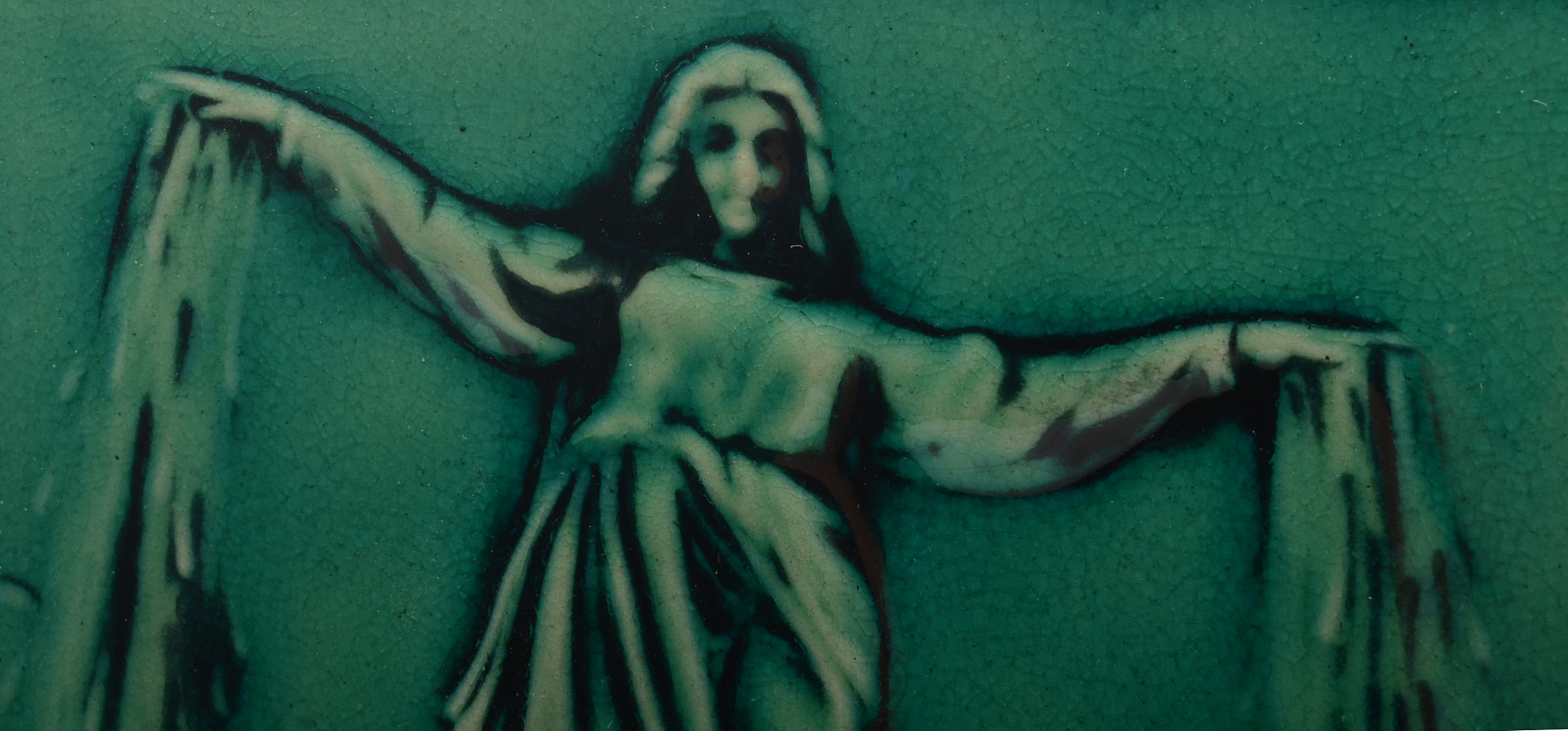 Rookwood Art Pottery Cincinnati Emerald Isle Fountain Square Tile