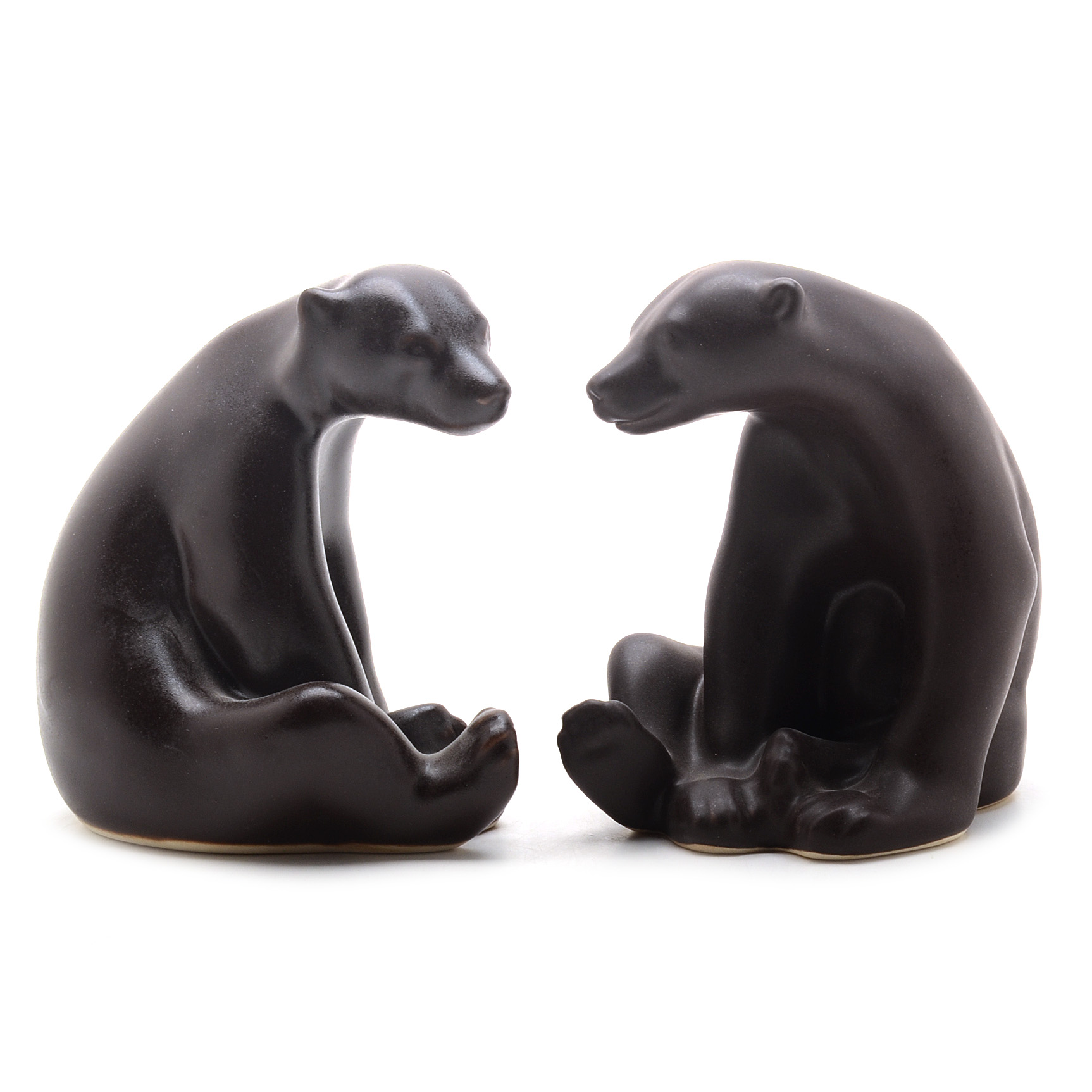 Pair of Rookwood Art Pottery “Abel Bear” Figurines