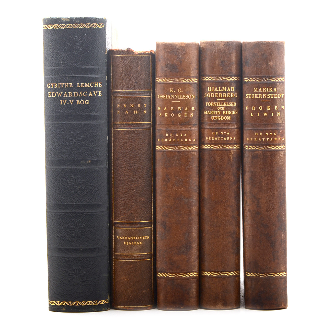 Five Vintage Swedish Language Hardcover Books