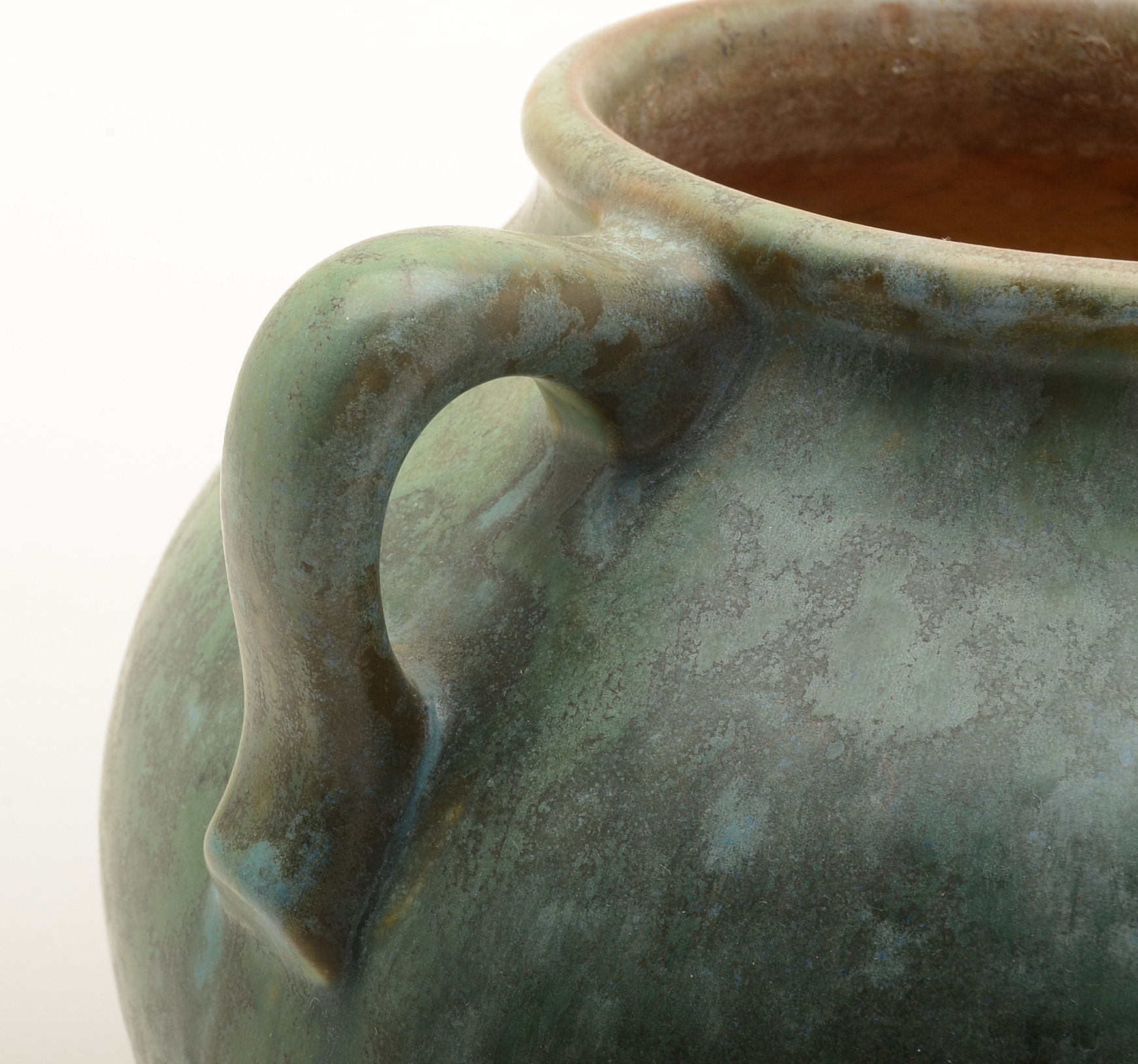 Vintage Mottled Pottery Vessel