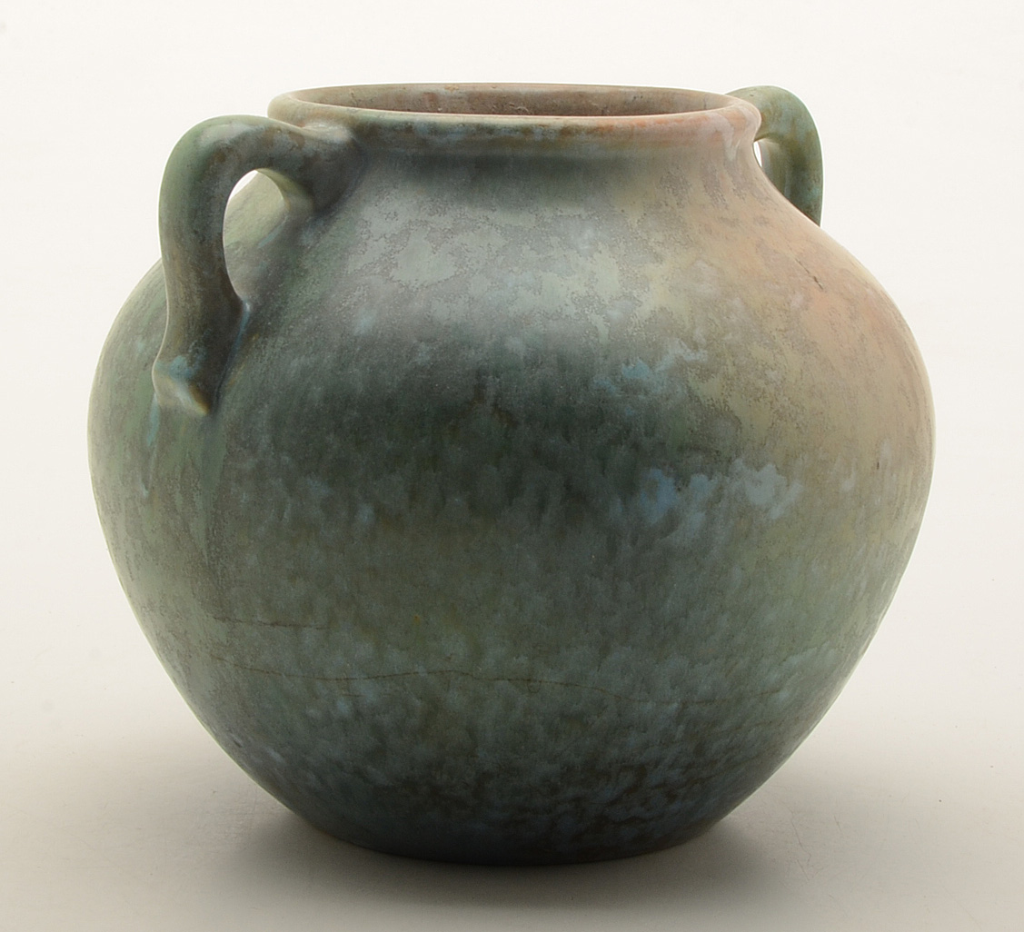 Vintage Mottled Pottery Vessel