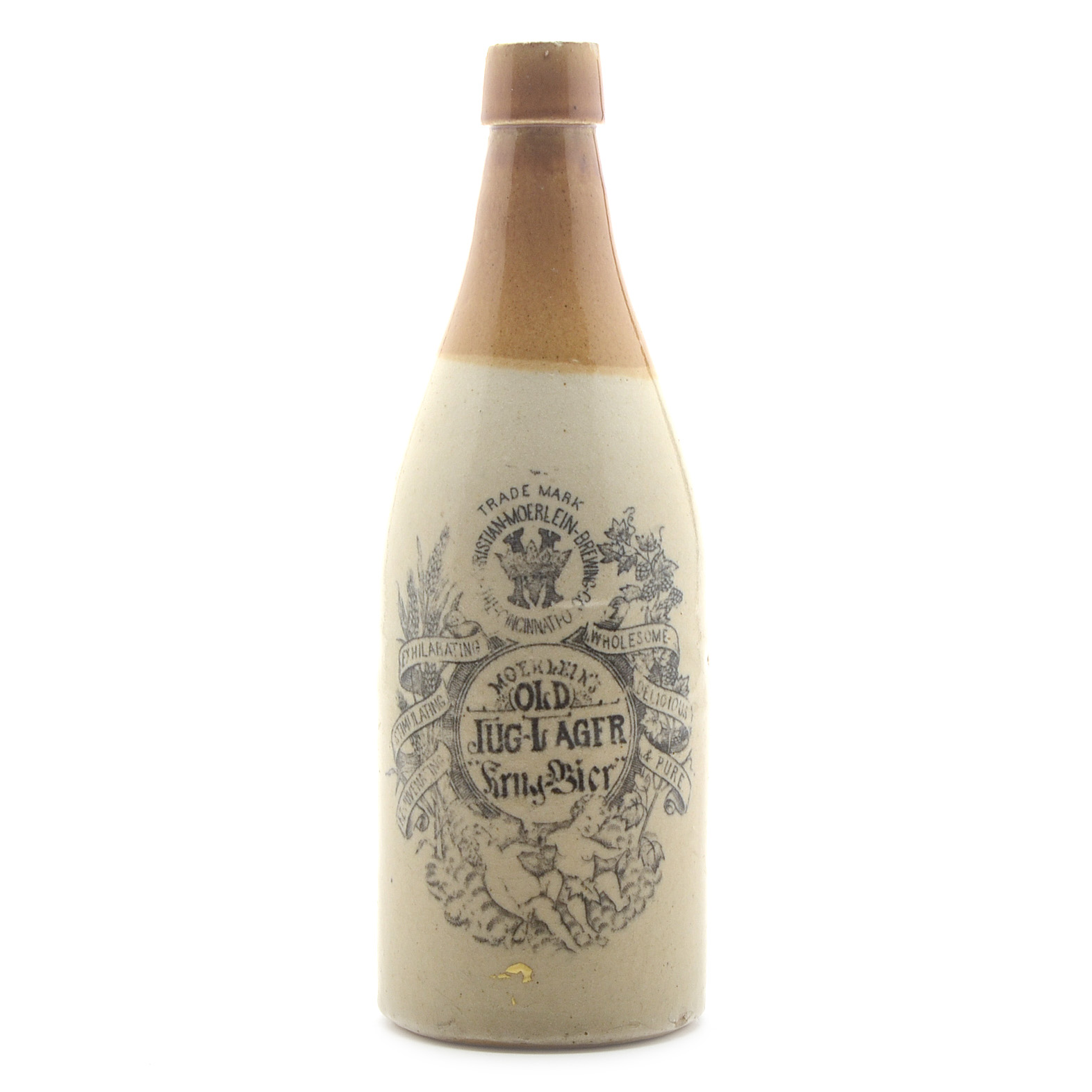 Stoneware Moerlein Beer Bottle - Lamp Base