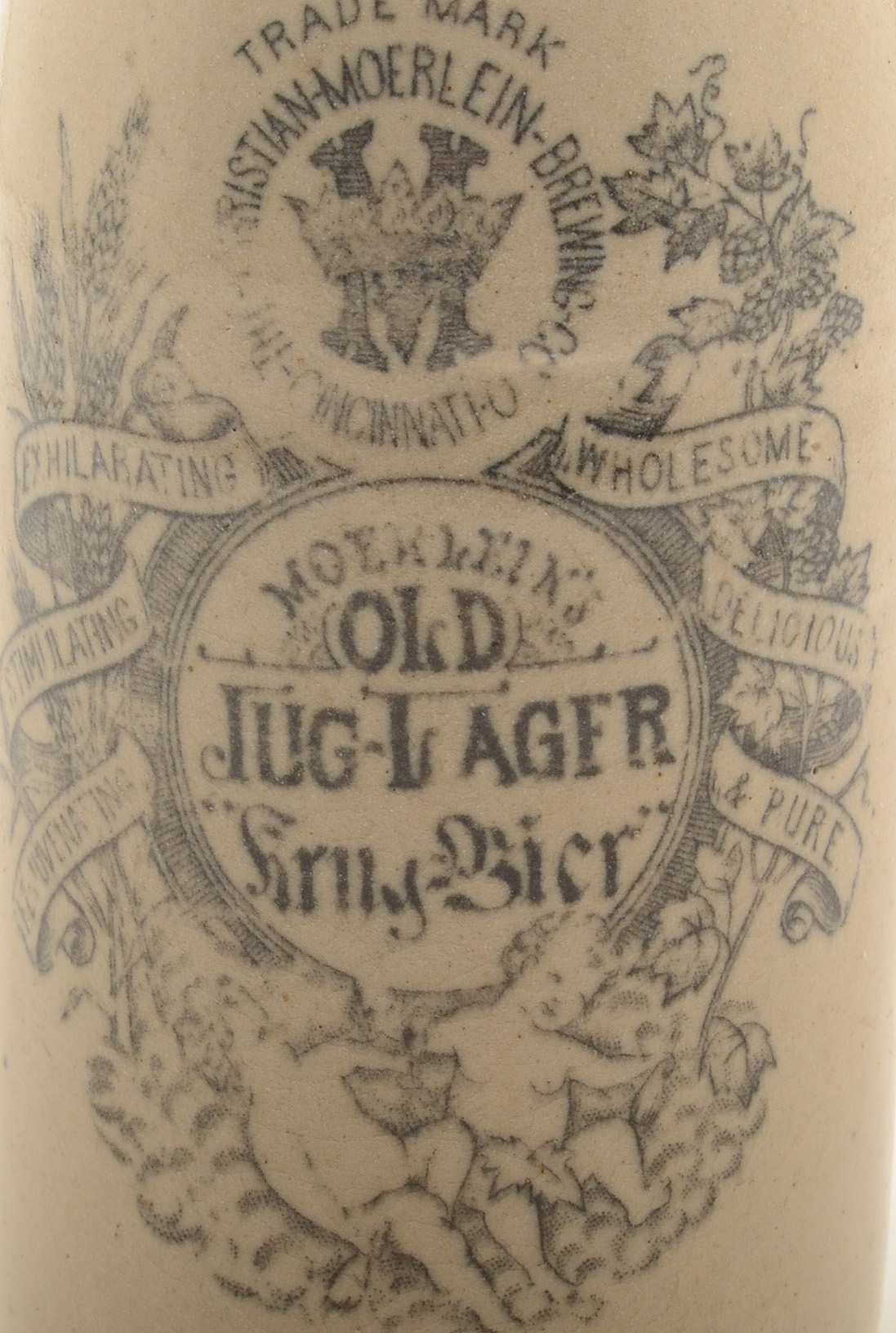 Stoneware Moerlein Beer Bottle - Lamp Base