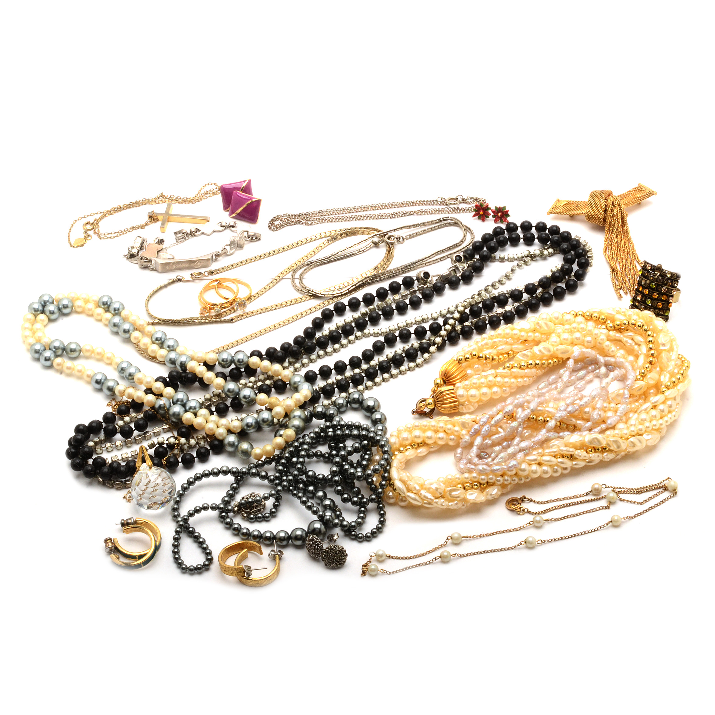 Imitation Pearls, Vintage Gold Filled and Other Costume Jewelry